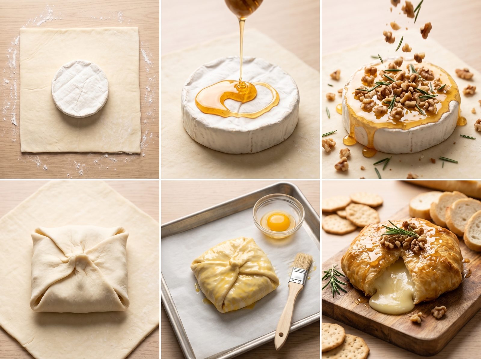 Baked Brie in Puff Pastry with Honey & Walnuts — step 4