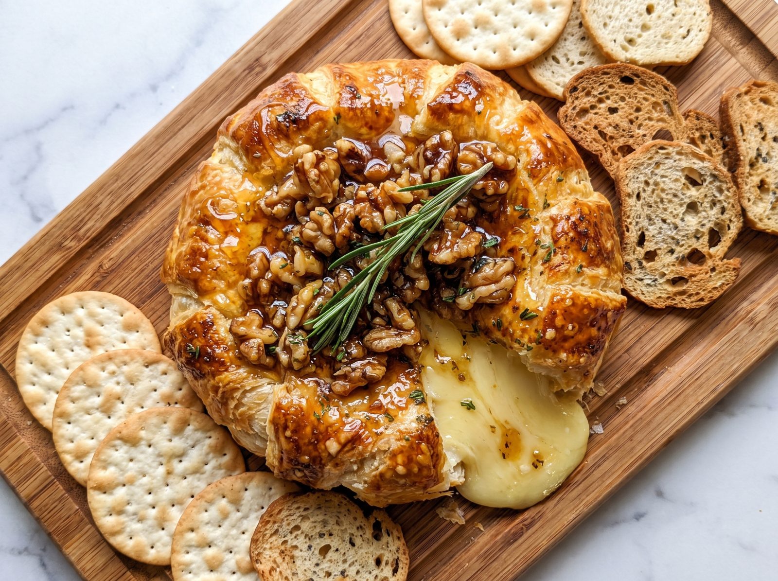 Baked Brie in Puff Pastry with Honey & Walnuts — step 8
