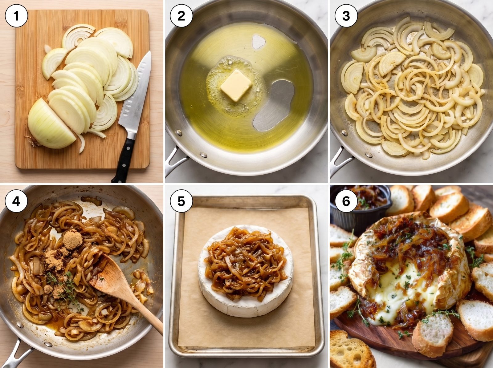 Baked Brie with Caramelized Onions — step 5