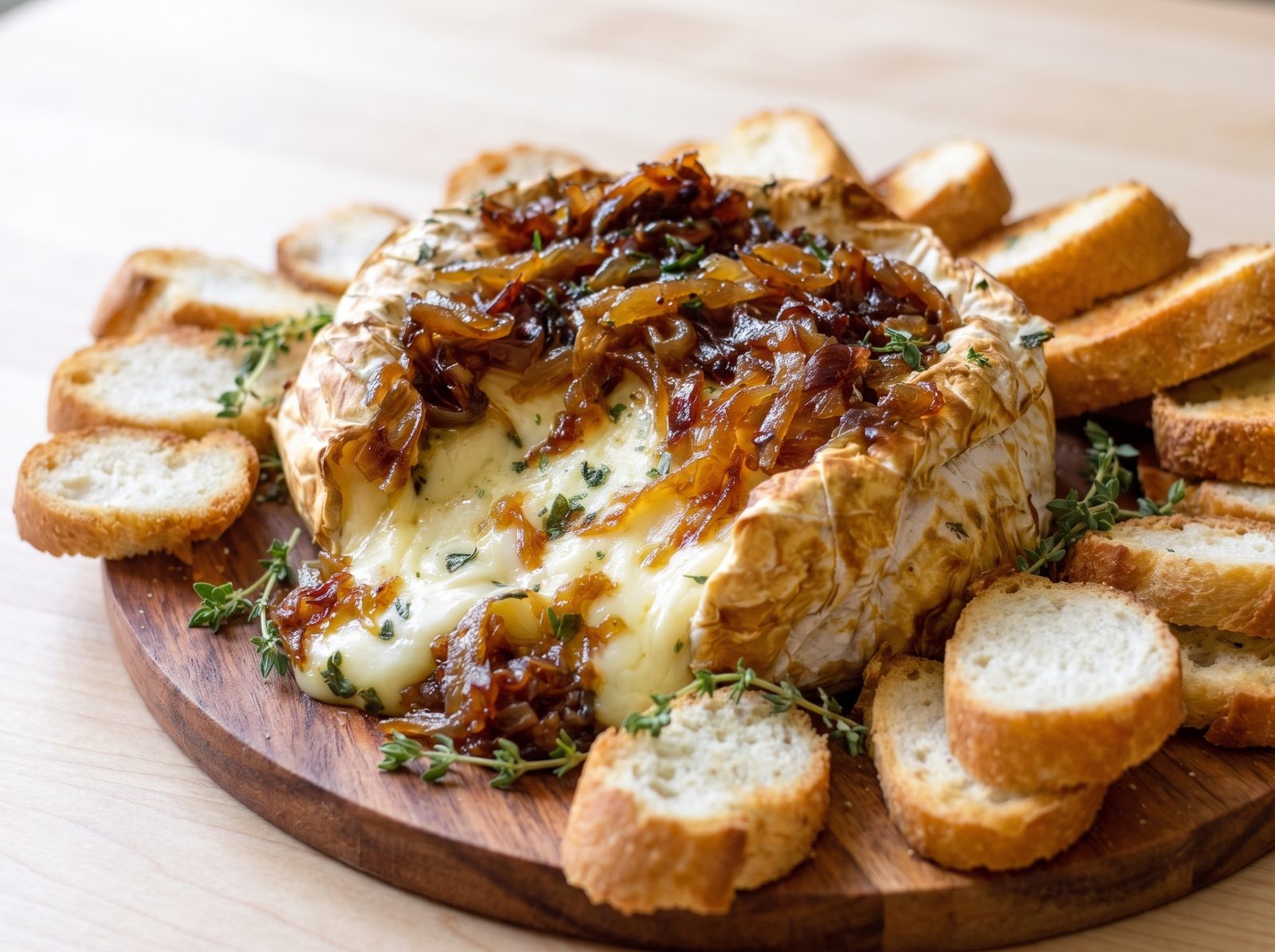 Baked Brie with Caramelized Onions — step 8