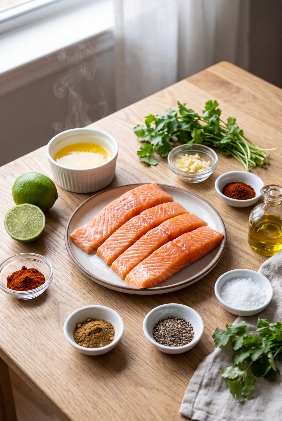 Baked Chili Lime Salmon ingredients