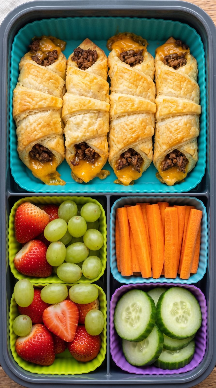 Beef & Cheddar Crescent Taco Bento Box