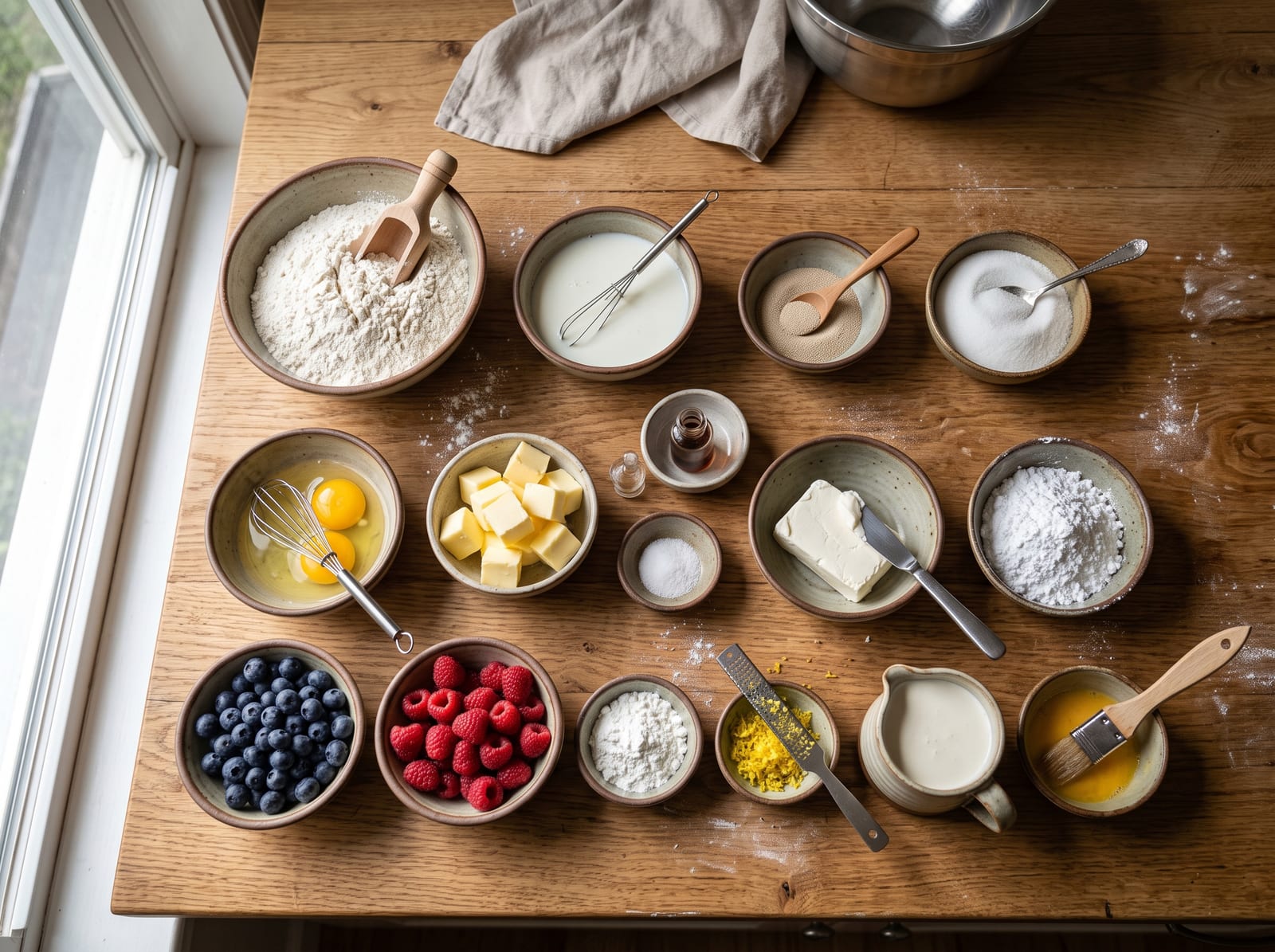 Berry Danish Brioche Buns | Soft Bakery-Style Breakfast Pastries ingredients