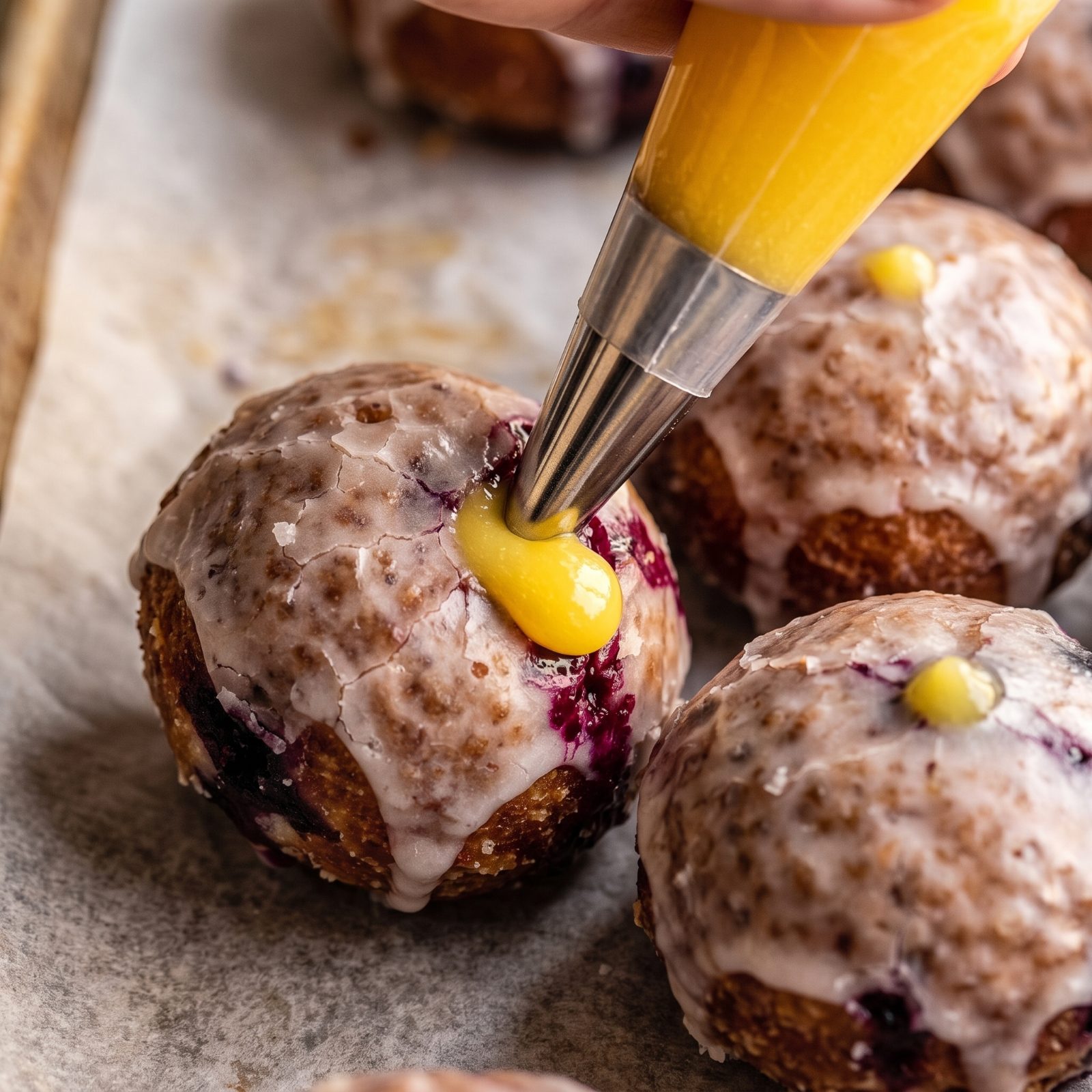 Blueberry Lemon Curd Donut Holes — step 13