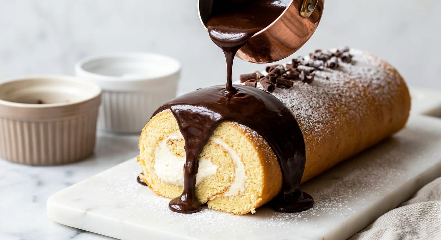 Boston Cream Pie Swiss Roll — step 8