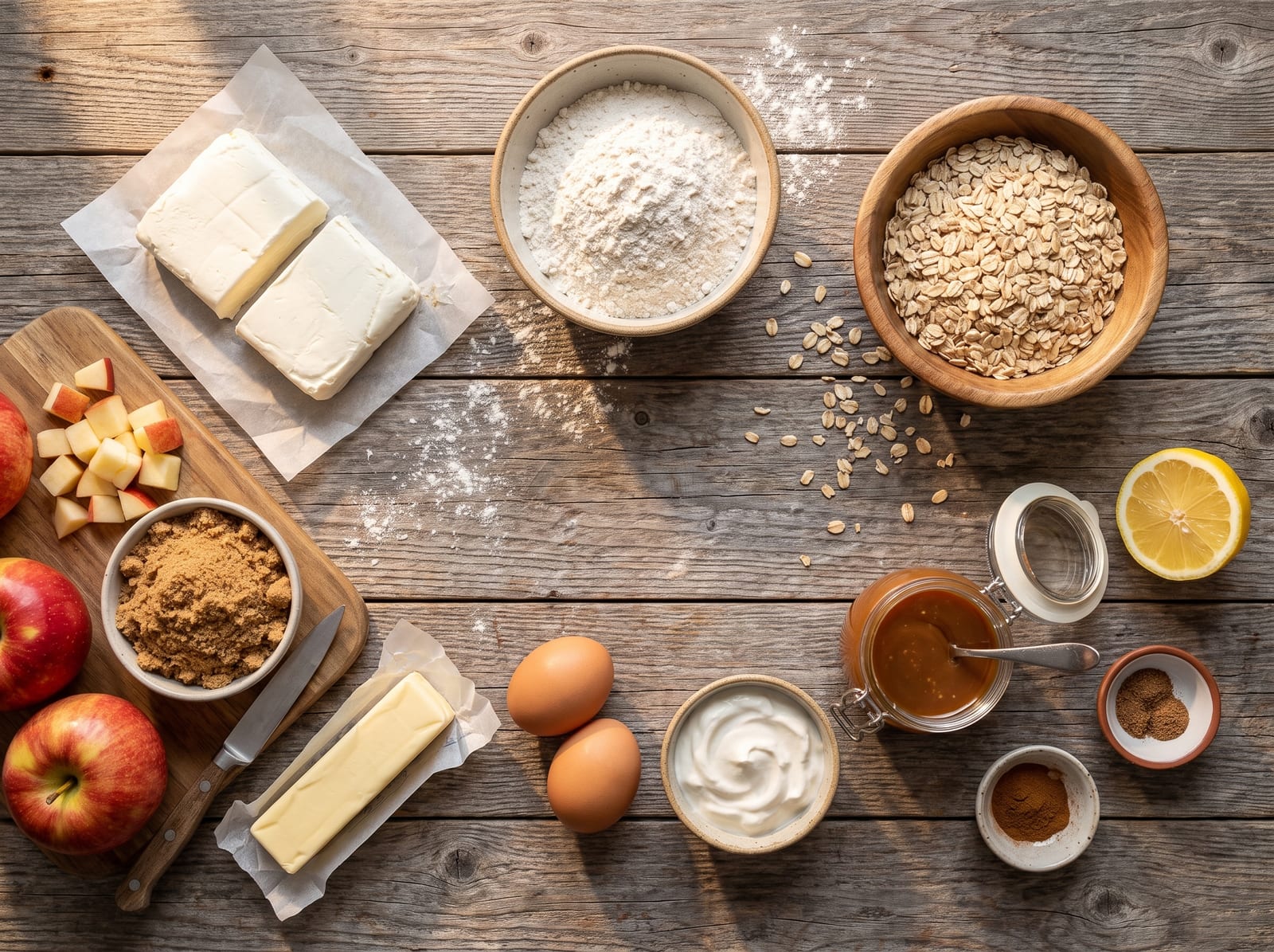 Caramel Apple Cheesecake Bars ingredients