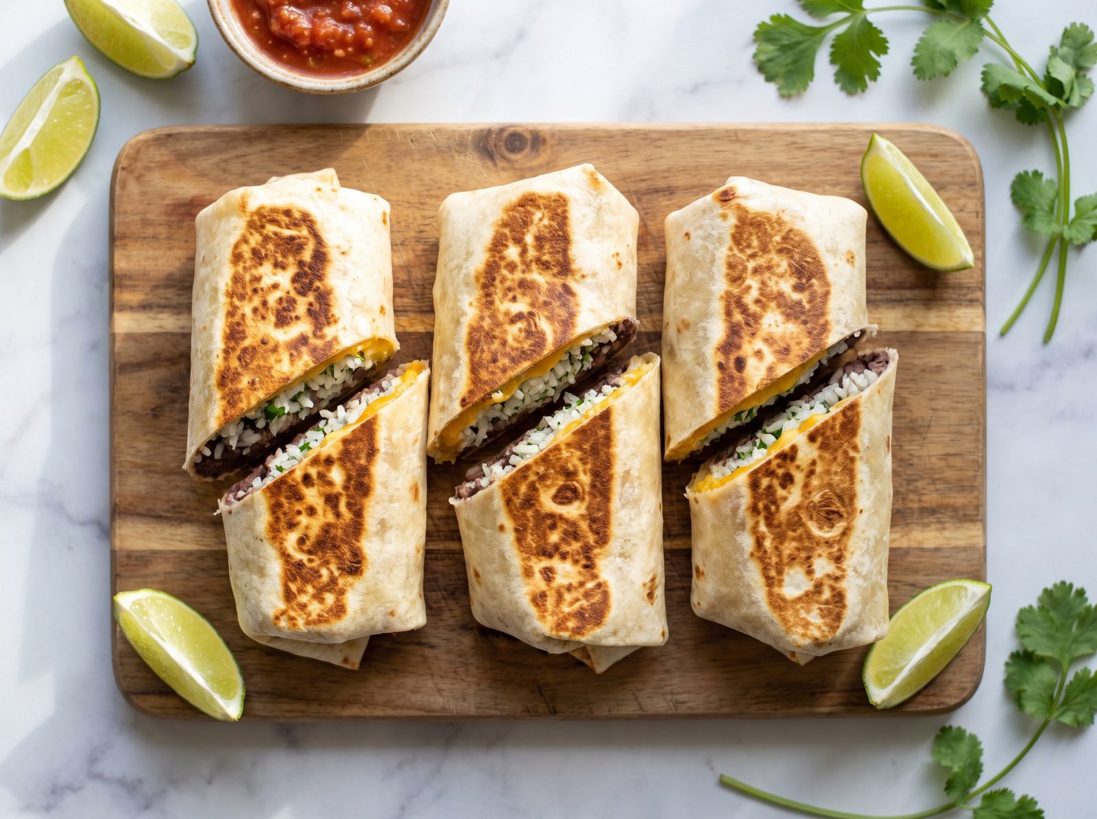 Cheesy Bean and Rice Burritos — step 8