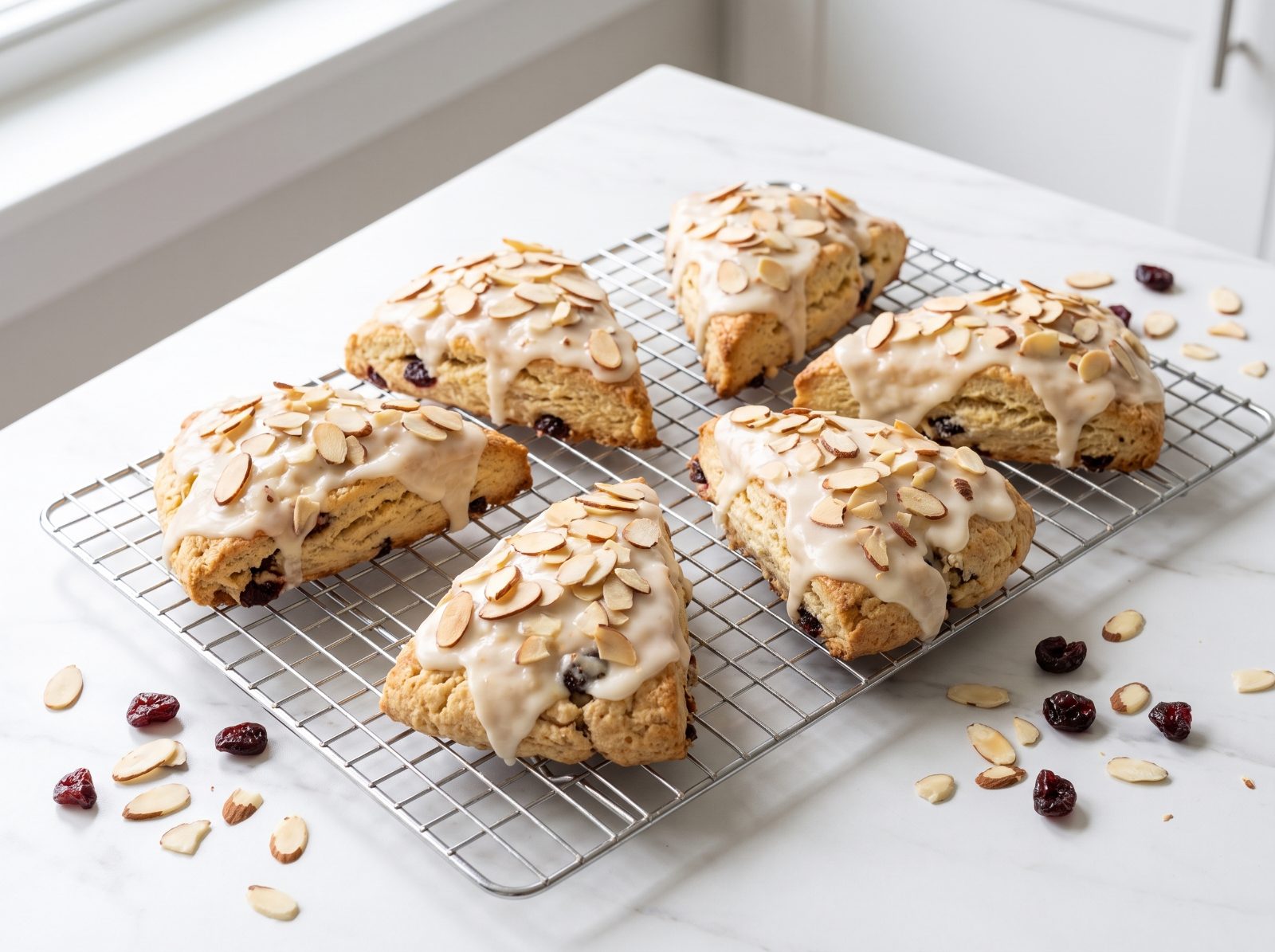 Cherry Almond Scones with Almond Icing — step 6