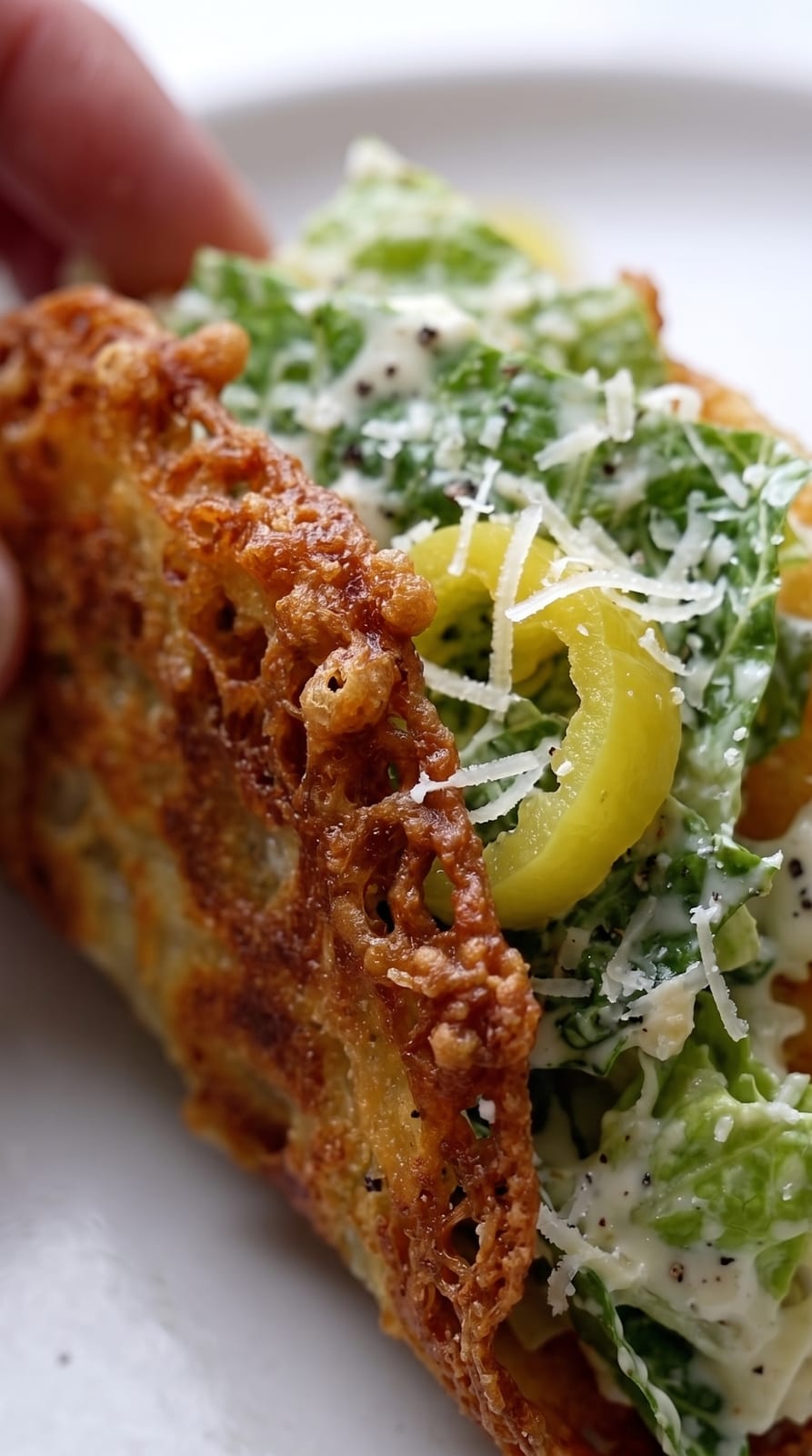 Chicken Caesar Smash Tacos