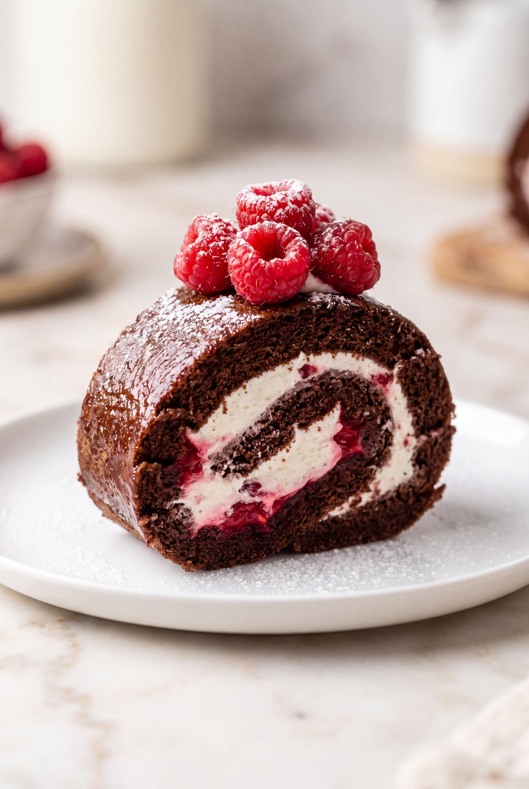 Chocolate Raspberry Swiss Roll — step 10