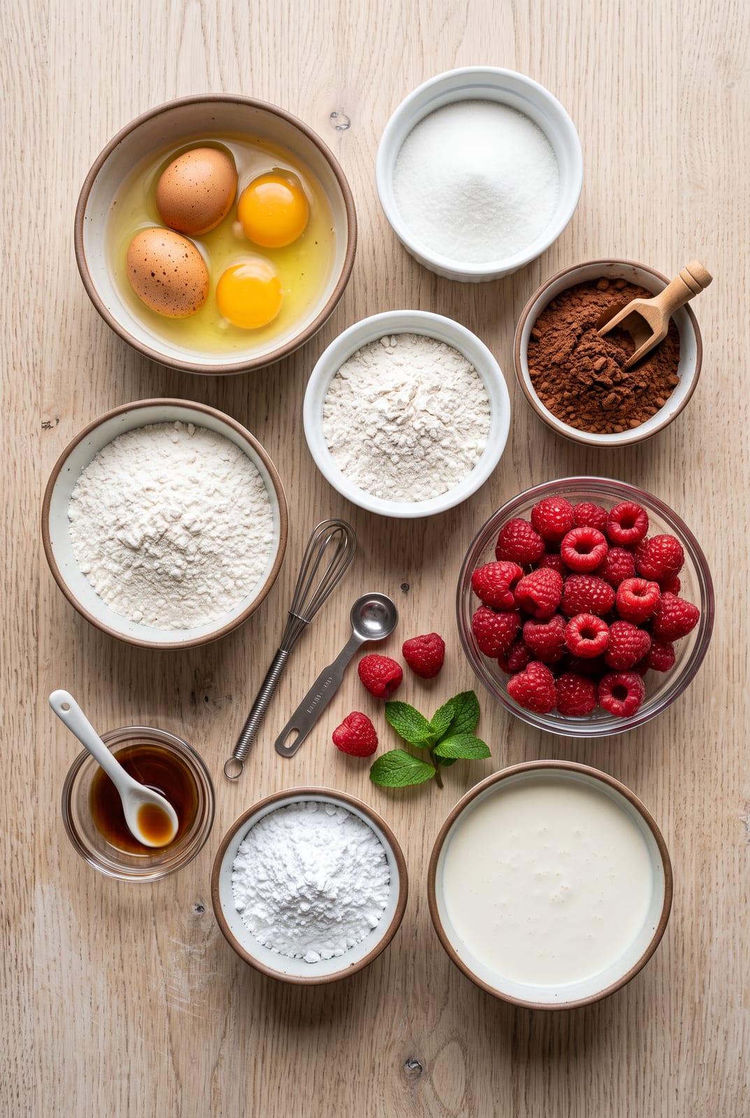 Chocolate Raspberry Swiss Roll ingredients