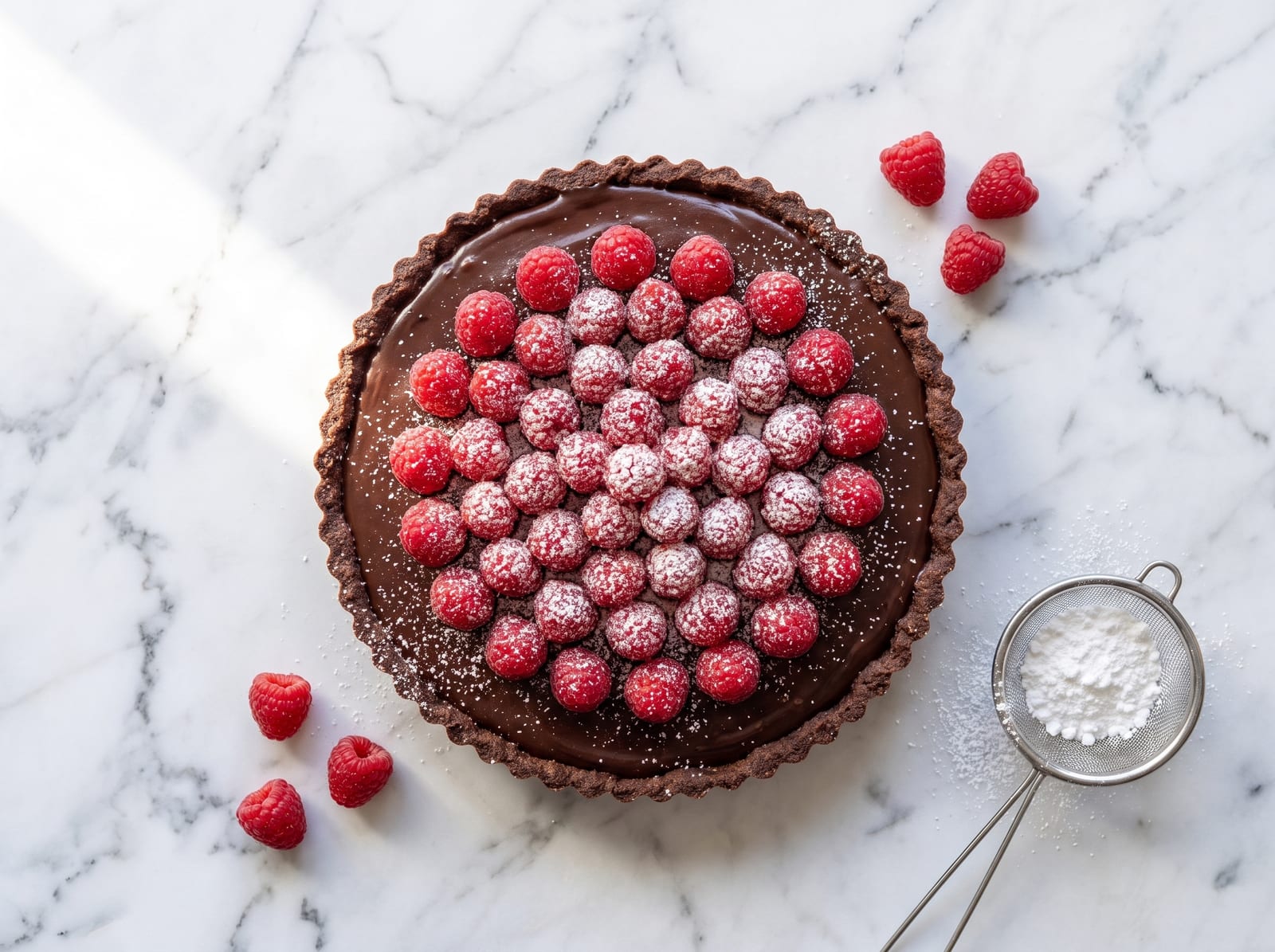 Chocolate Raspberry Tart — step 1