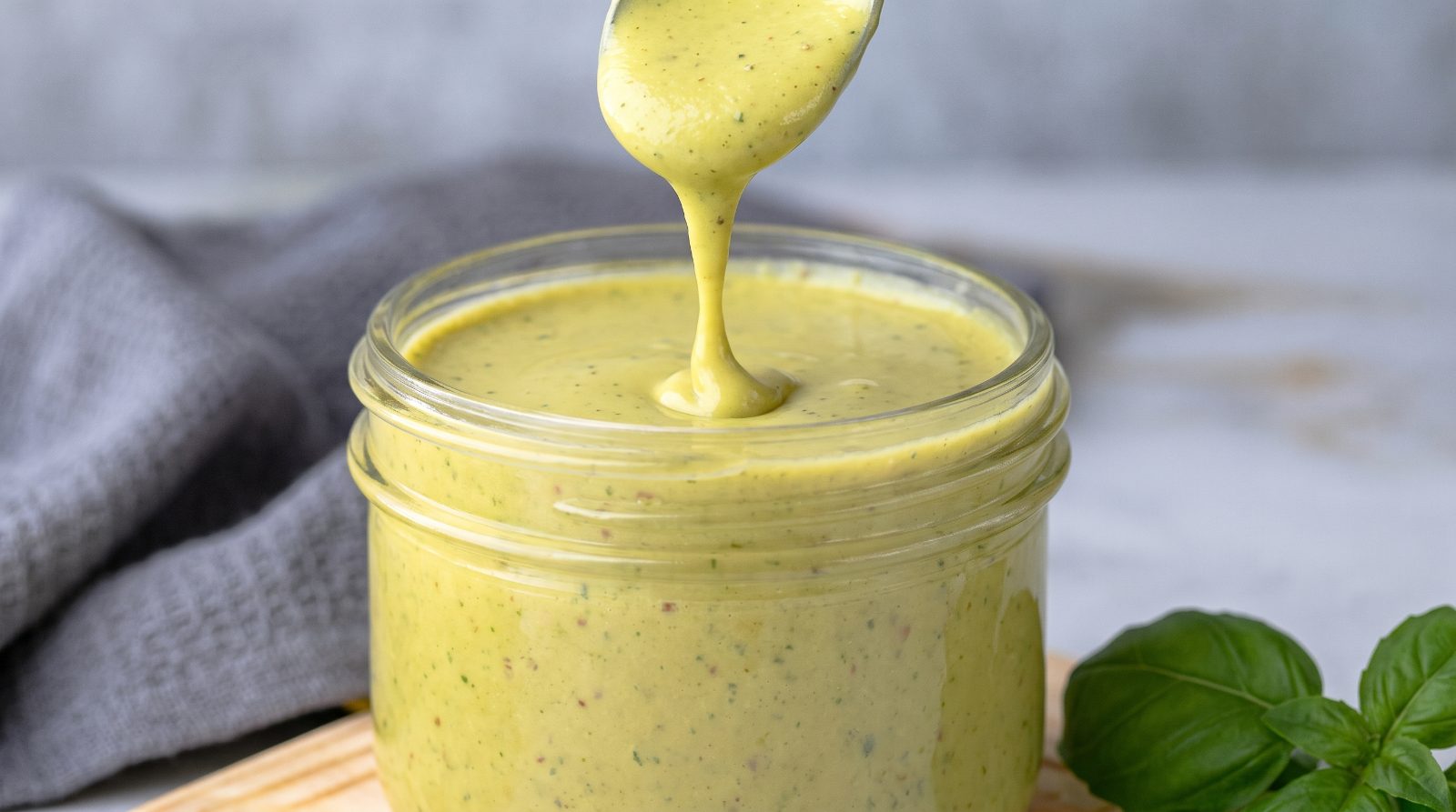 Creamy Basil Salad Dressing — step 2