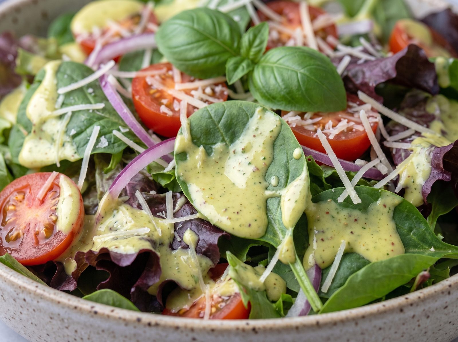 Creamy Basil Salad Dressing — step 5