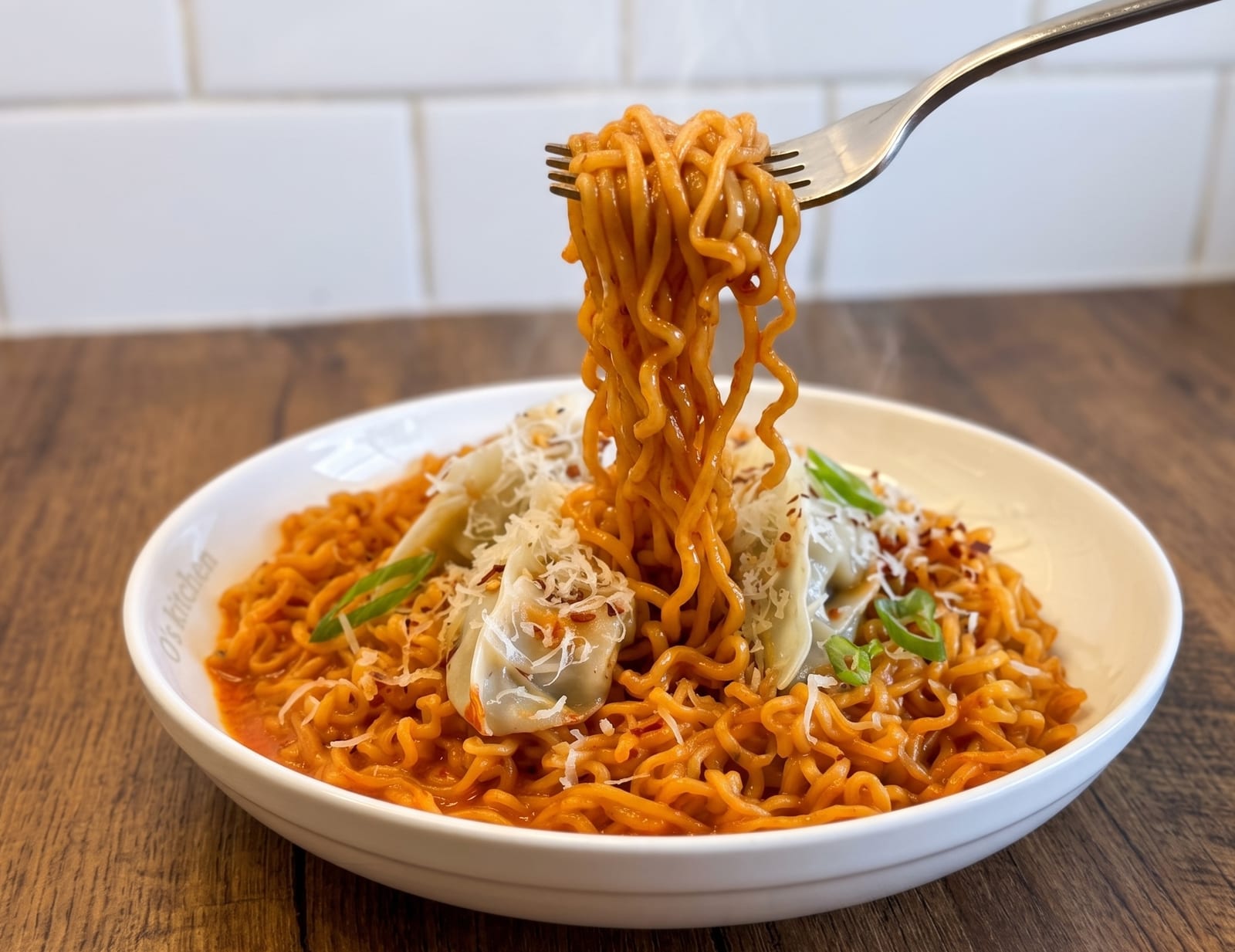 Creamy Cheesy Buldak Ramen with Dumplings | Viral Spicy Korean Noodles — step 1