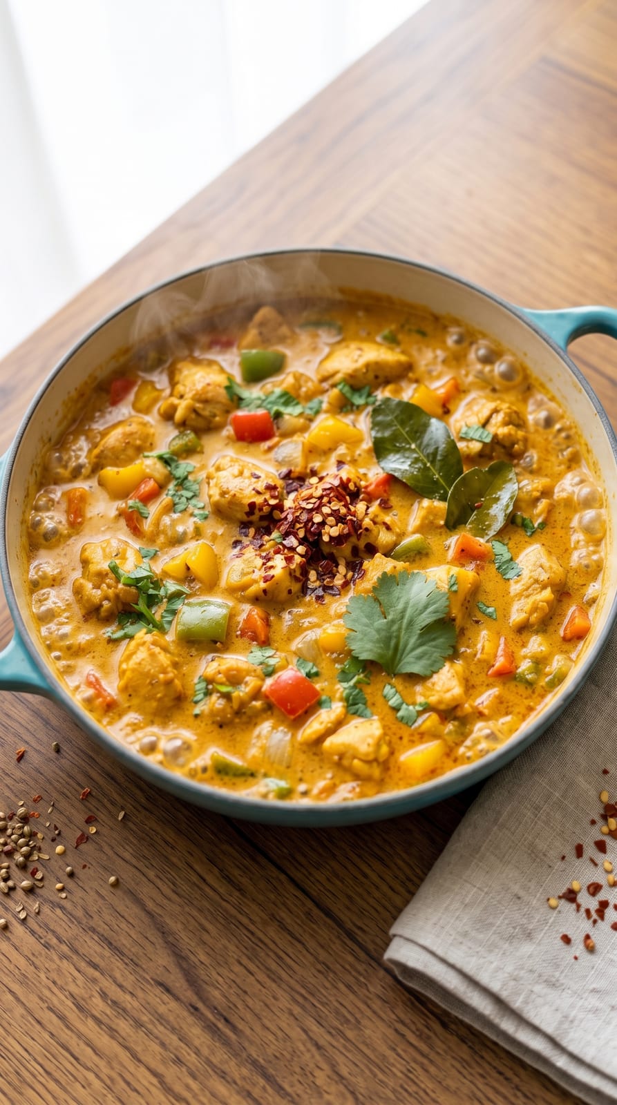 Creamy Curry Chicken with Rice