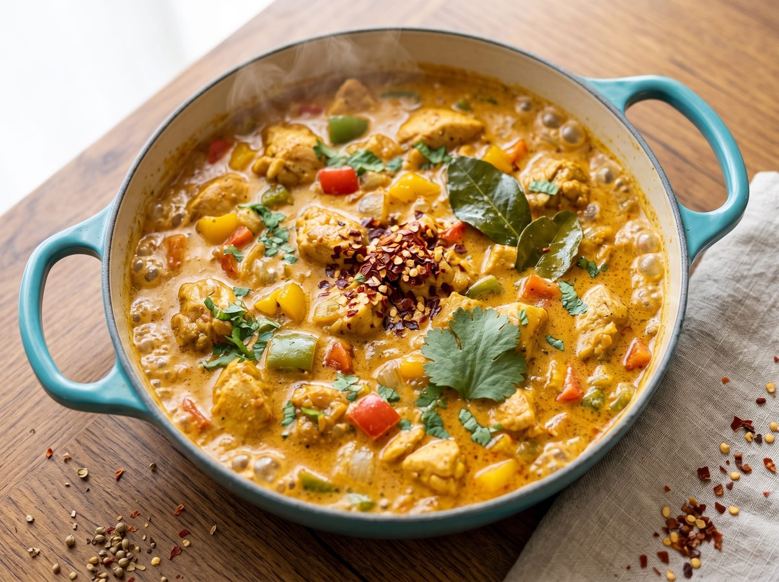 Creamy Curry Chicken with Rice ingredients