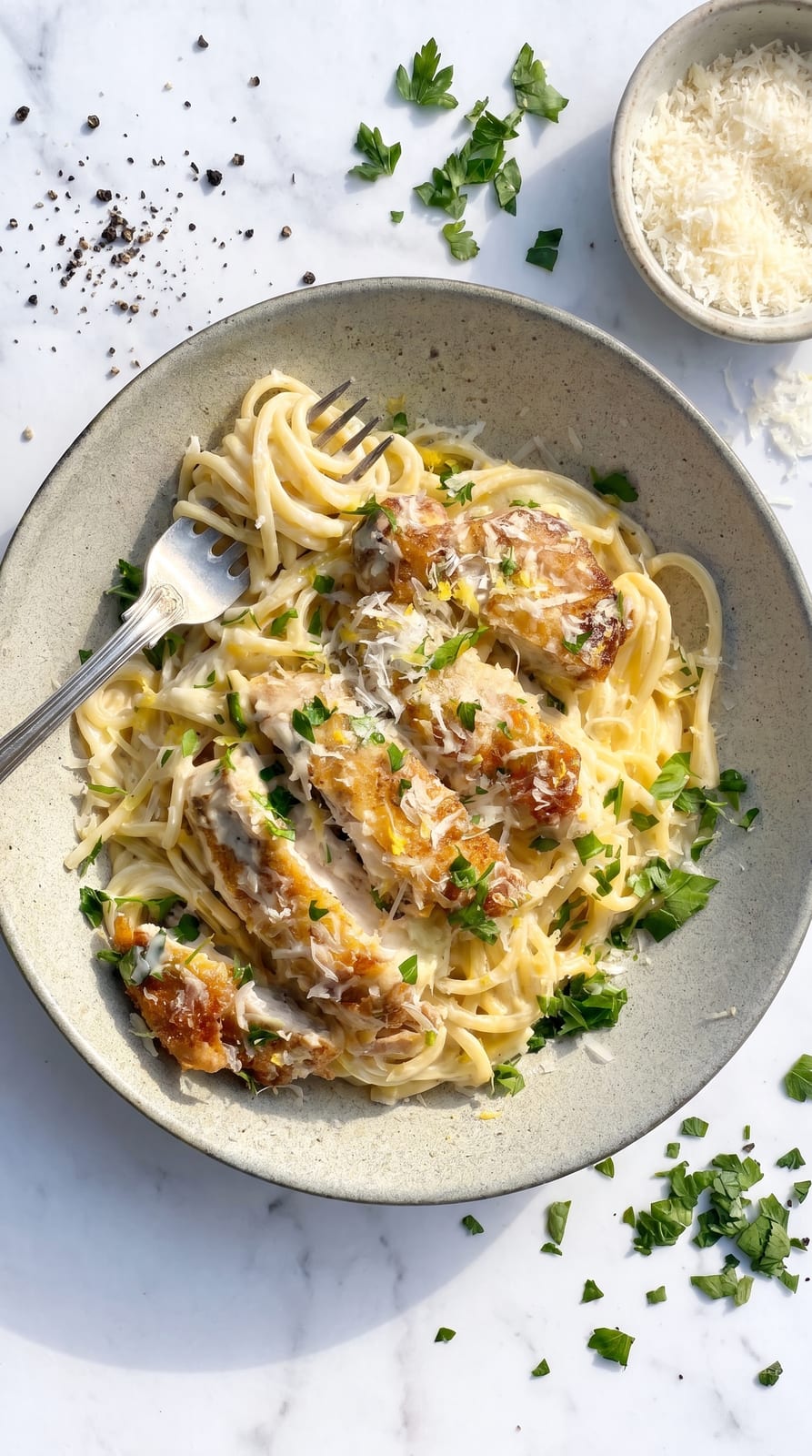Creamy Garlic Parmesan Chicken Pasta