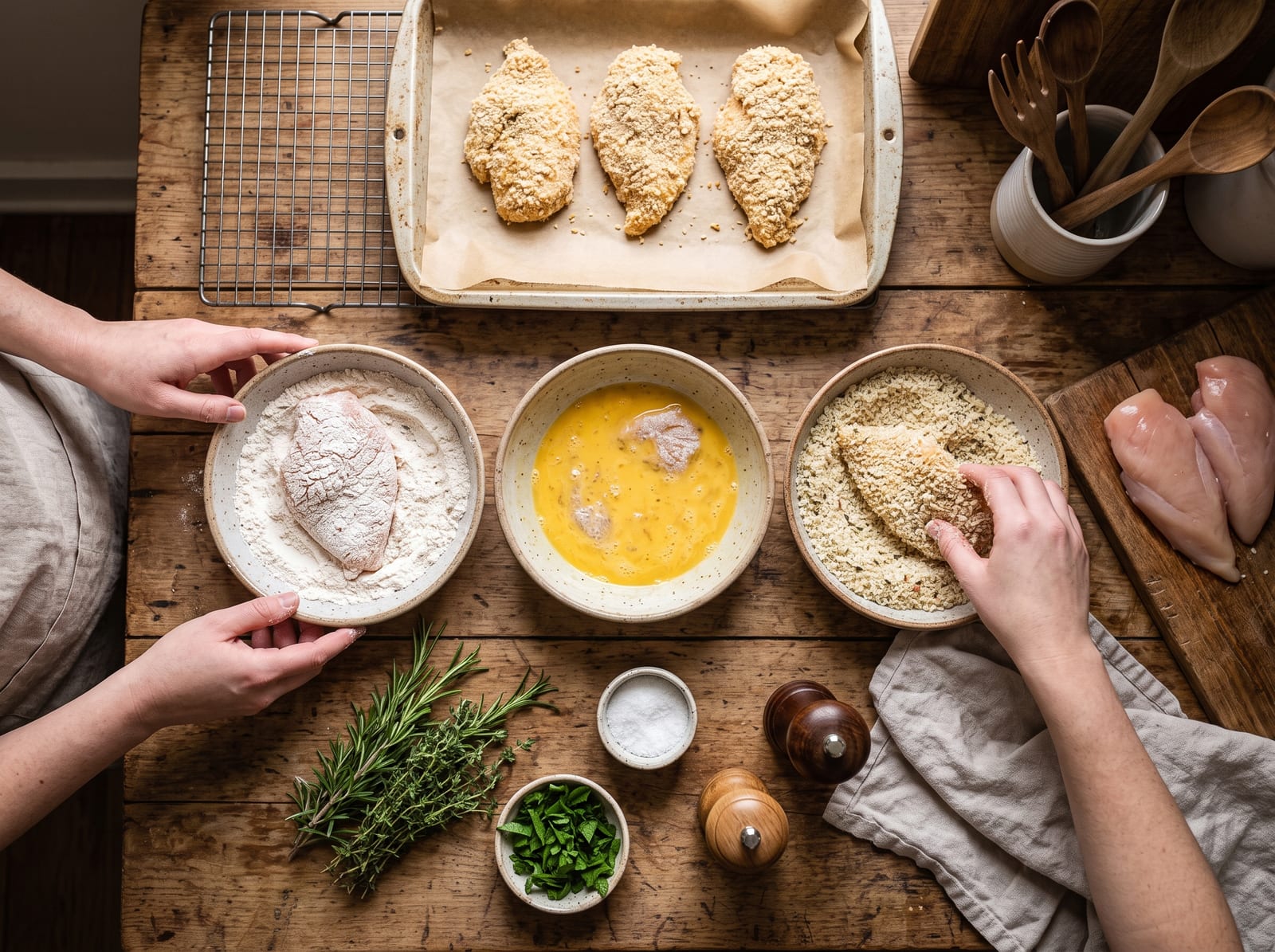Creamy Pink Parmesan Pasta | Crispy Parmesan Chicken Dinner — step 4