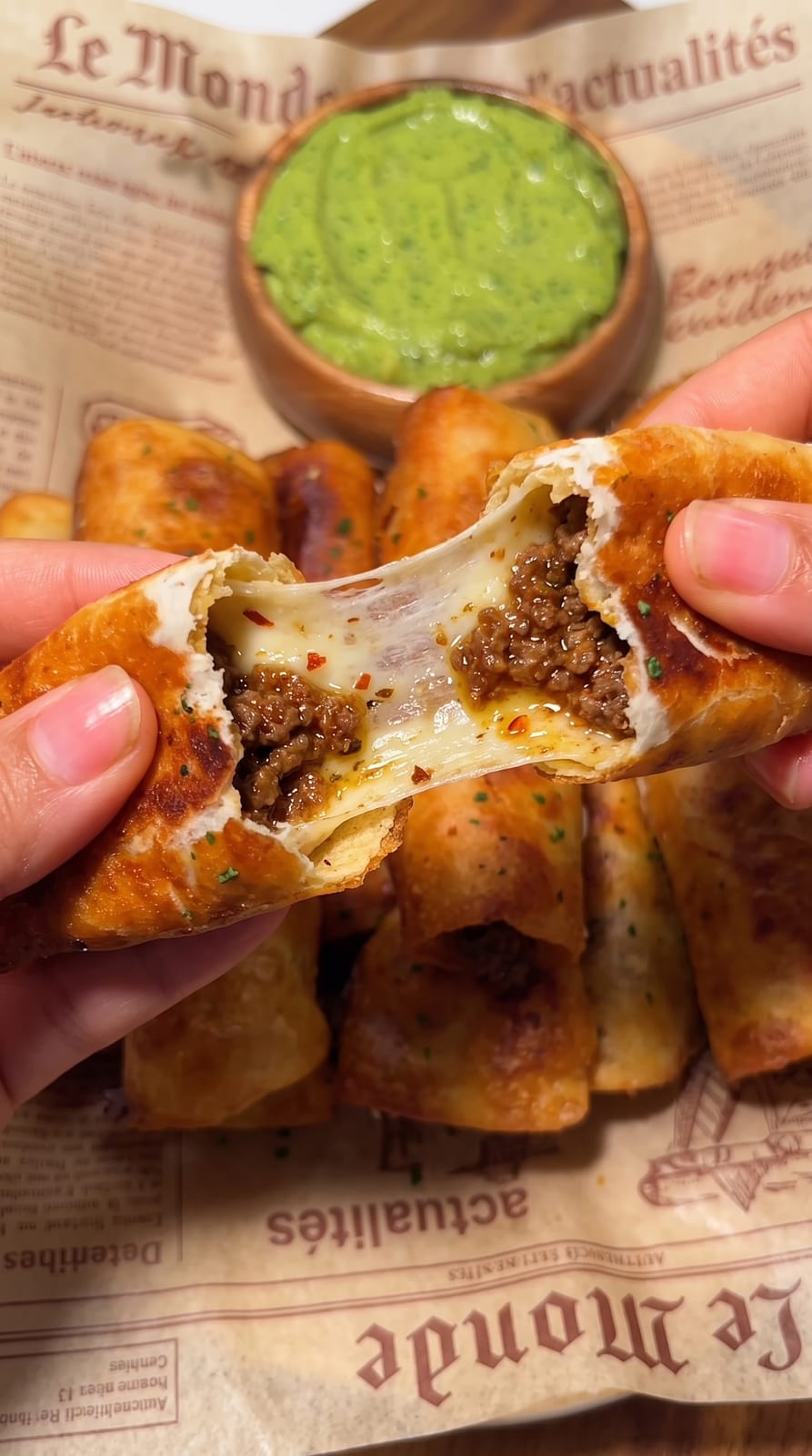 Crispy Cheesy Beef Taquitos