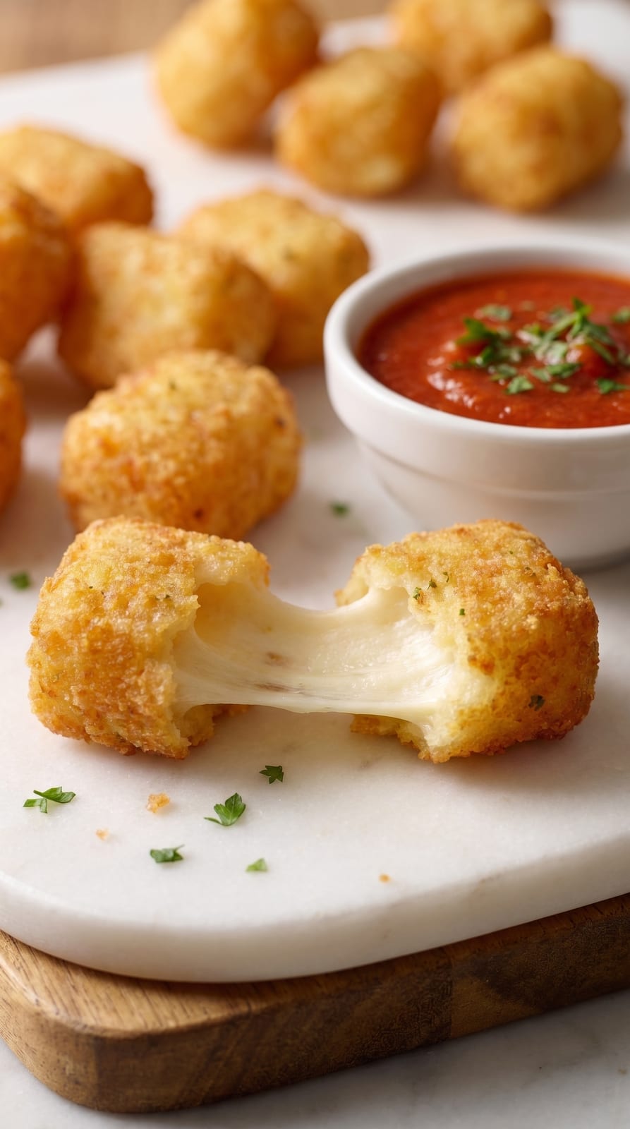 Crispy Cheesy Garlic Potato Bites
