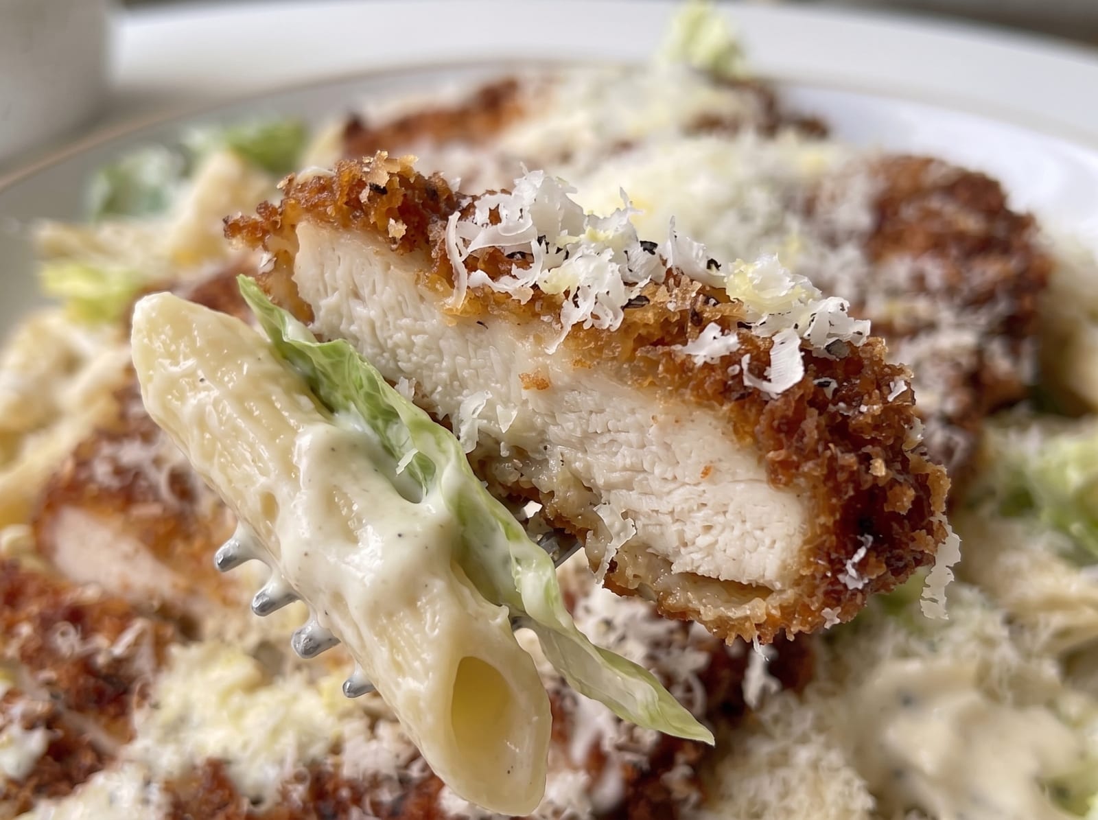 Crispy Chicken Caesar Pasta Salad — step 8