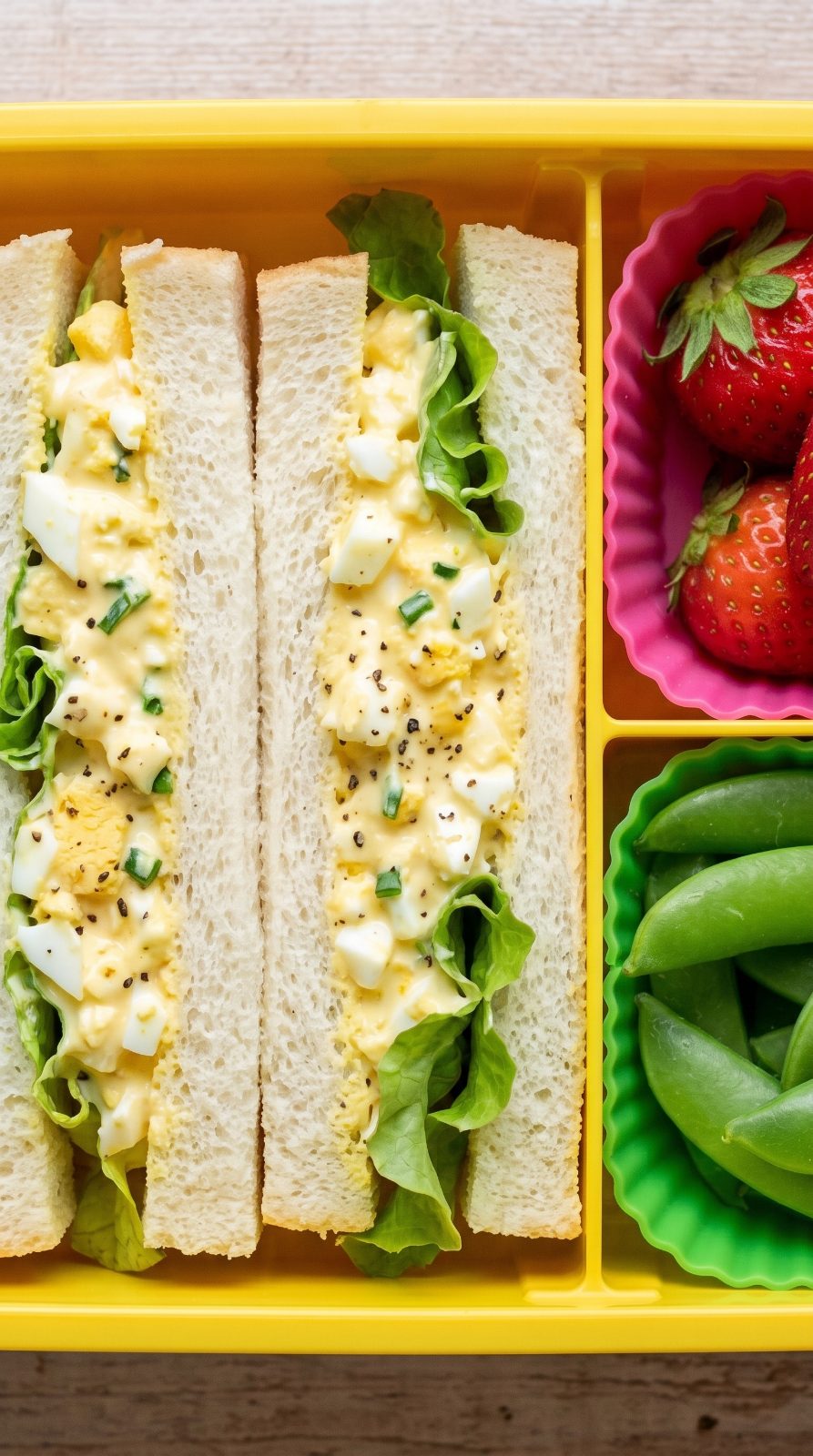 Egg Salad Tea Sandwich Bento Box