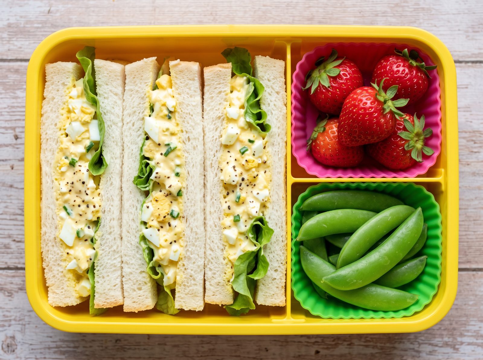 Egg Salad Tea Sandwich Bento Box ingredients