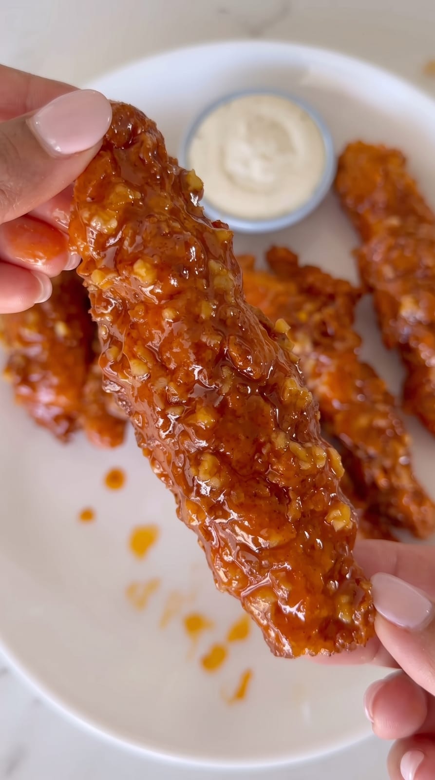 Crispy Garlic Buffalo Chicken Tenders