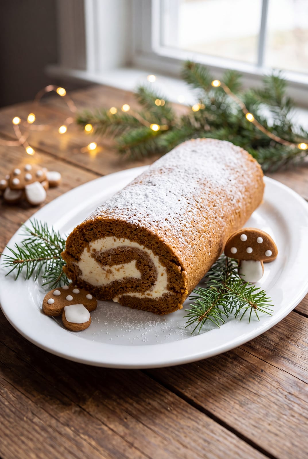Gingerbread Swiss Cake Roll