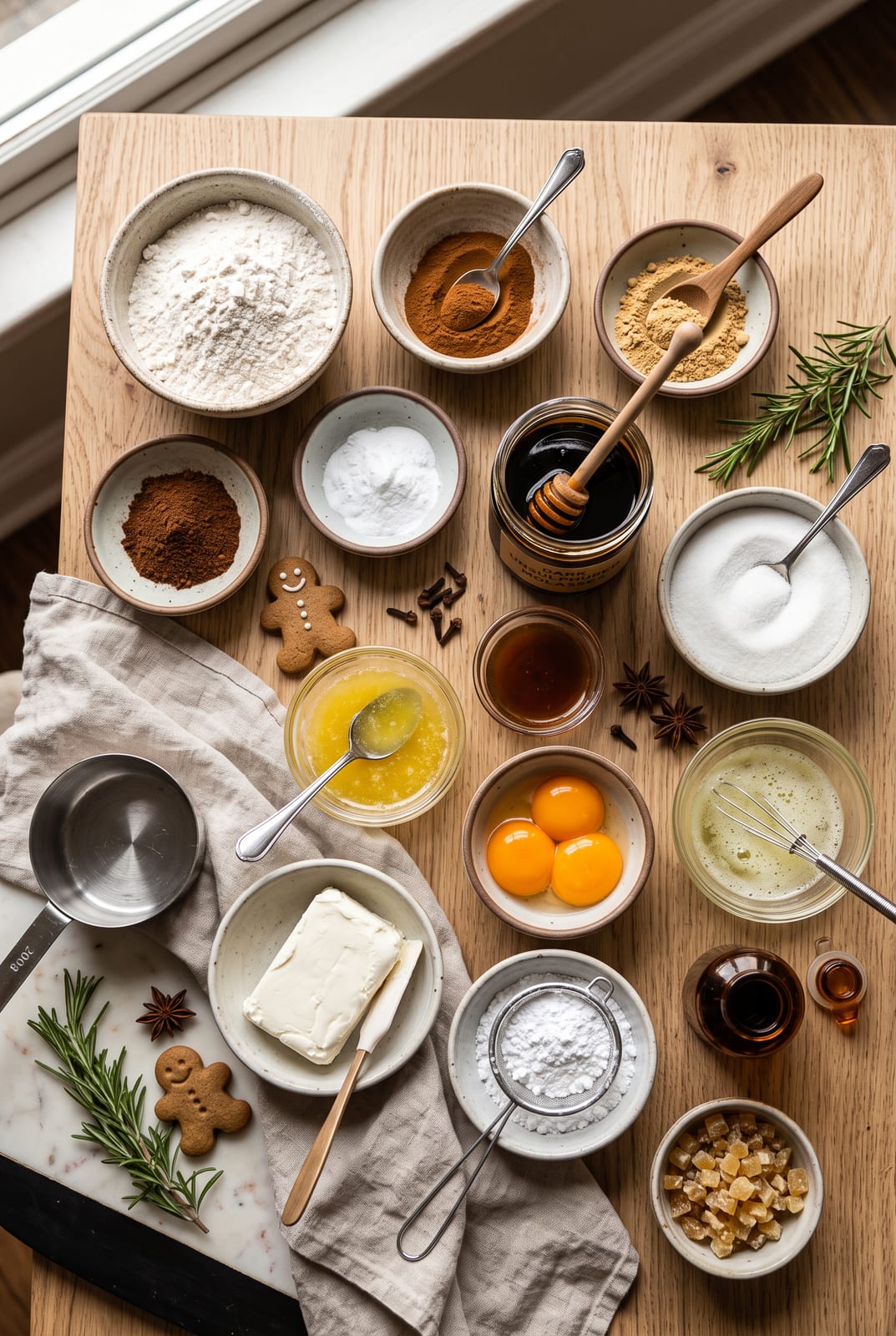 Gingerbread Swiss Cake Roll ingredients