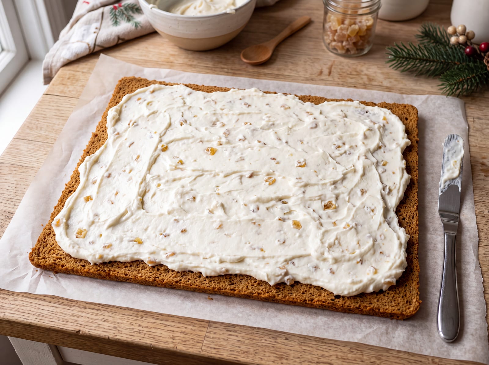 Gingerbread Swiss Cake Roll — step 11