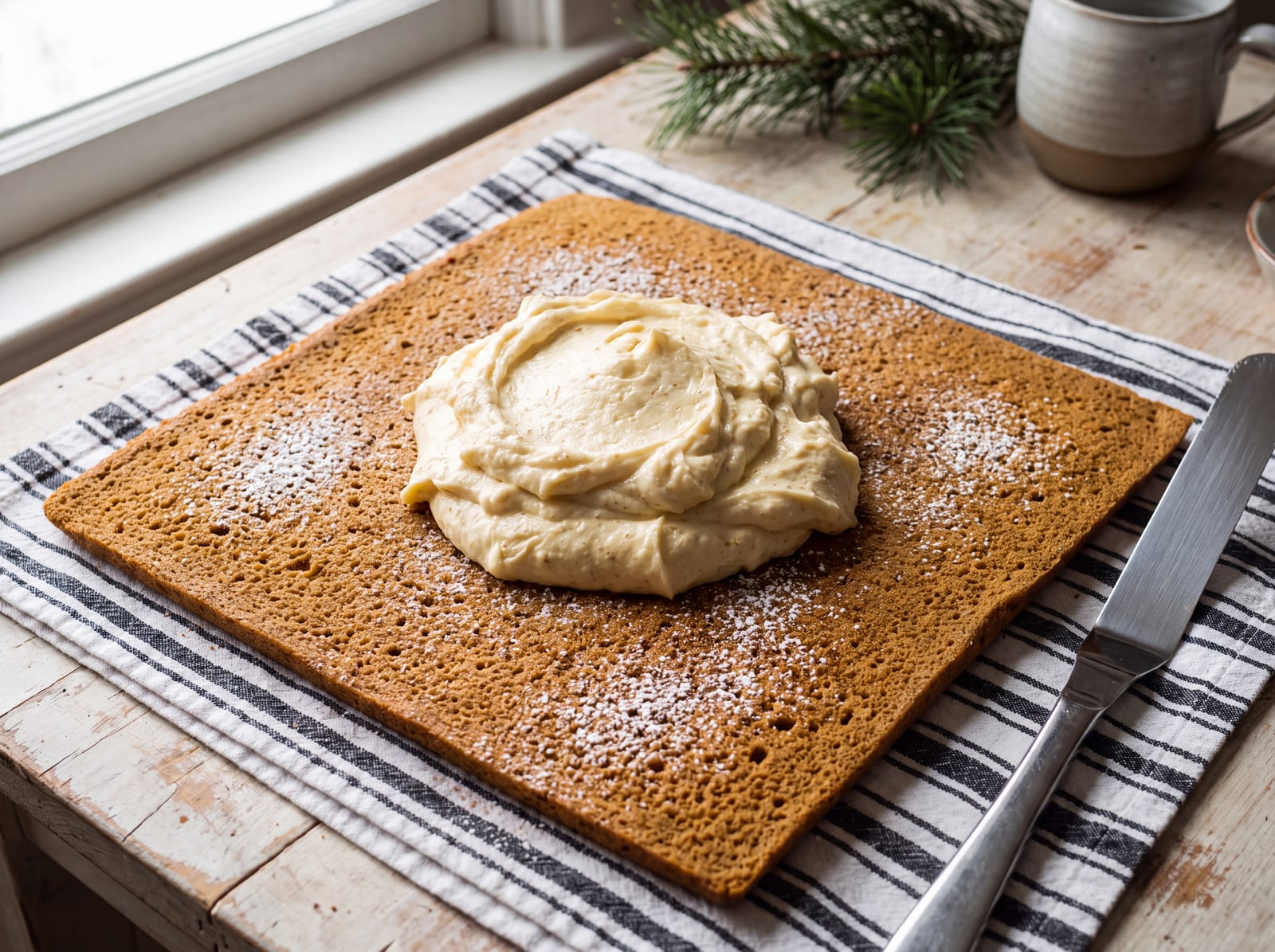 Gingerbread Swiss Cake Roll — step 10