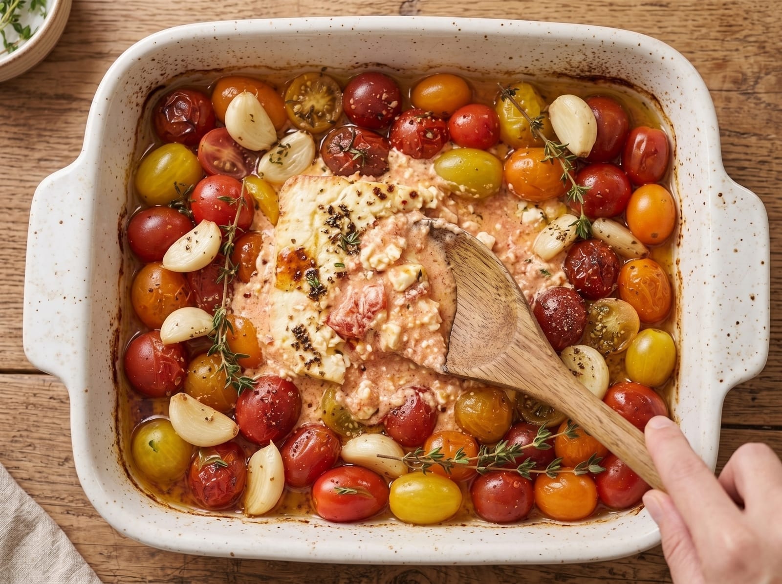 Hot Honey Baked Feta Pasta | Sweet & Spicy Viral Dinner — step 4