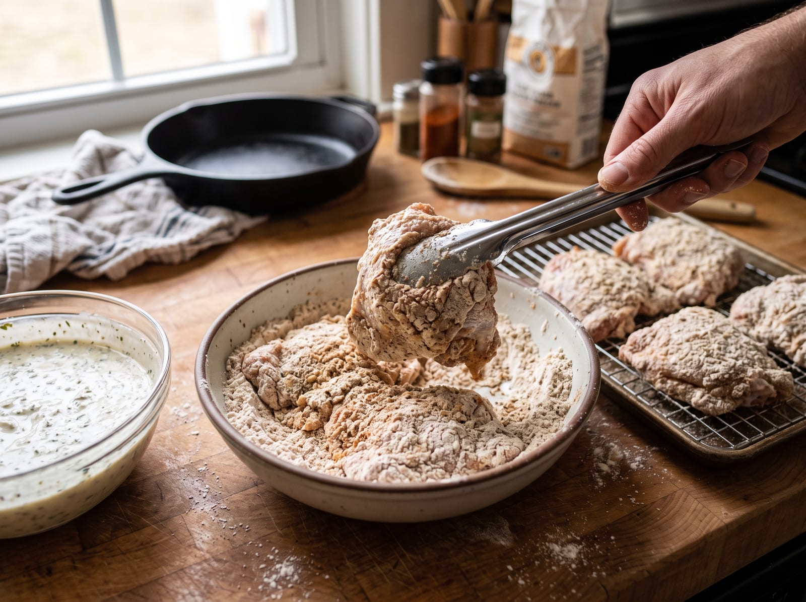 Hot Honey Buffalo Chicken Bowl | Crispy Chicken & Creamy Avocado Ranch — step 3