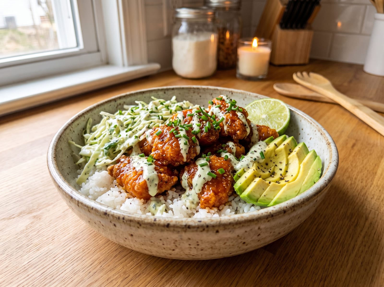 Hot Honey Buffalo Chicken Bowl | Crispy Chicken & Creamy Avocado Ranch — step 9