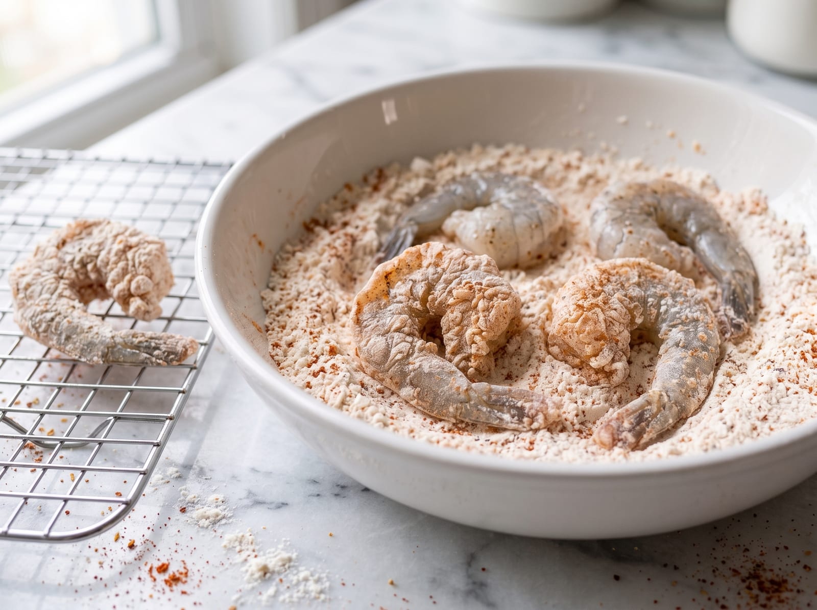 Hot Honey Fried Shrimp — step 3
