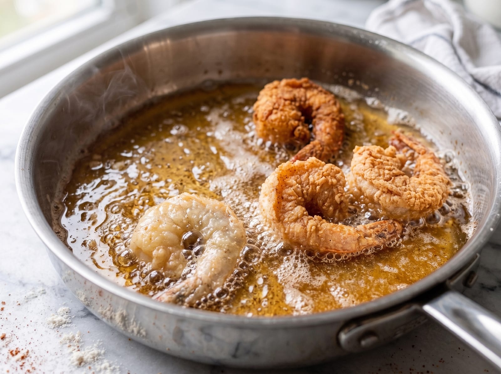 Hot Honey Fried Shrimp — step 5
