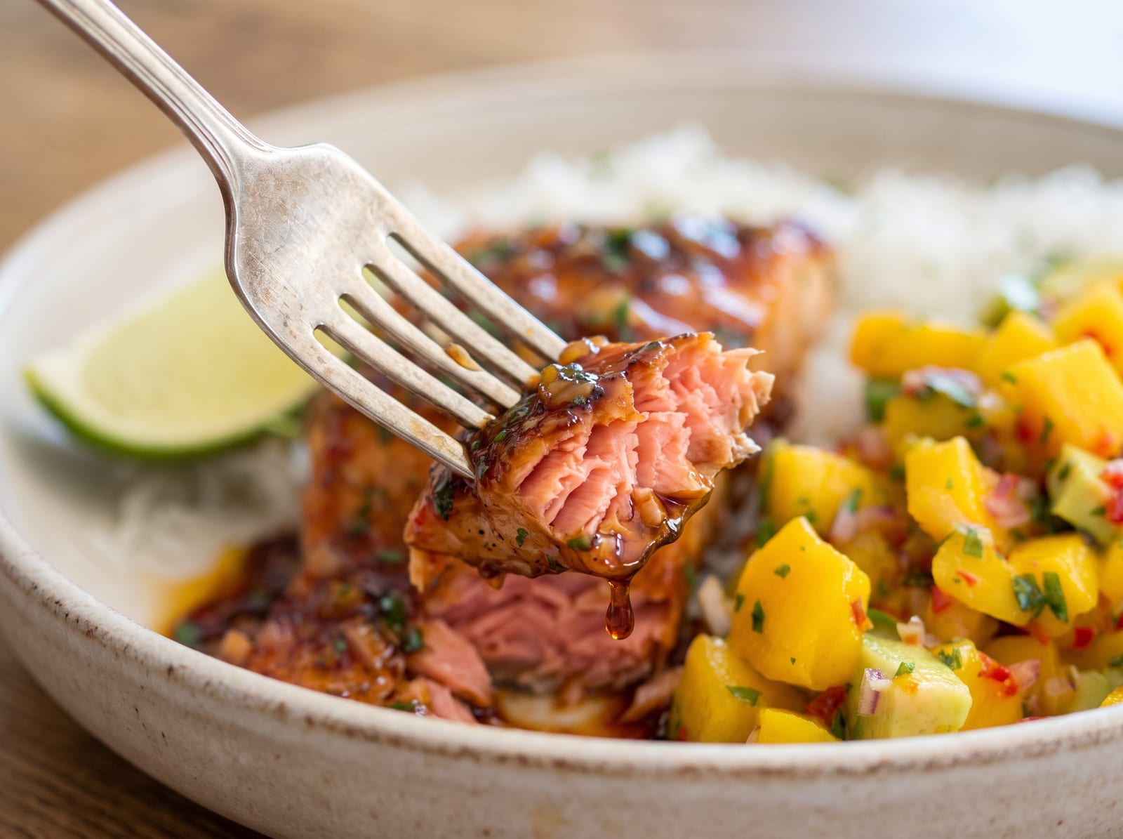 Hot Honey Salmon with Coconut Rice — step 7