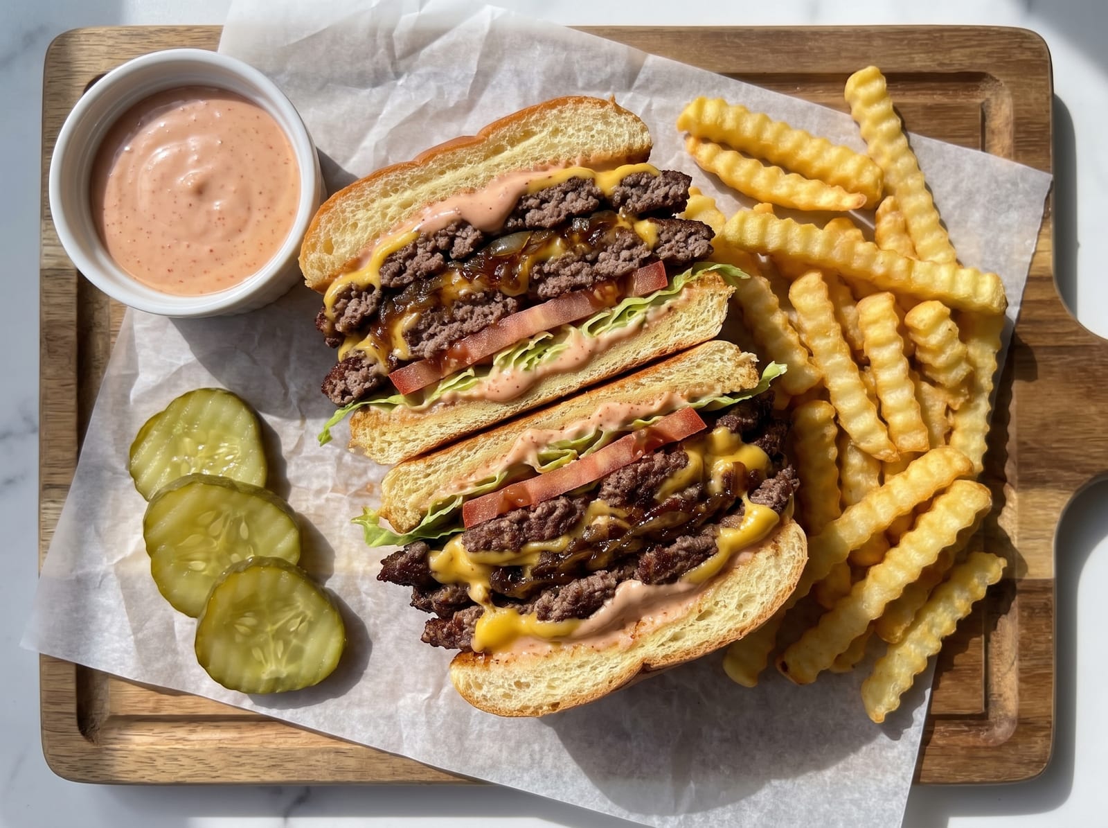 In-N-Out Style Double Smash Burger — step 1