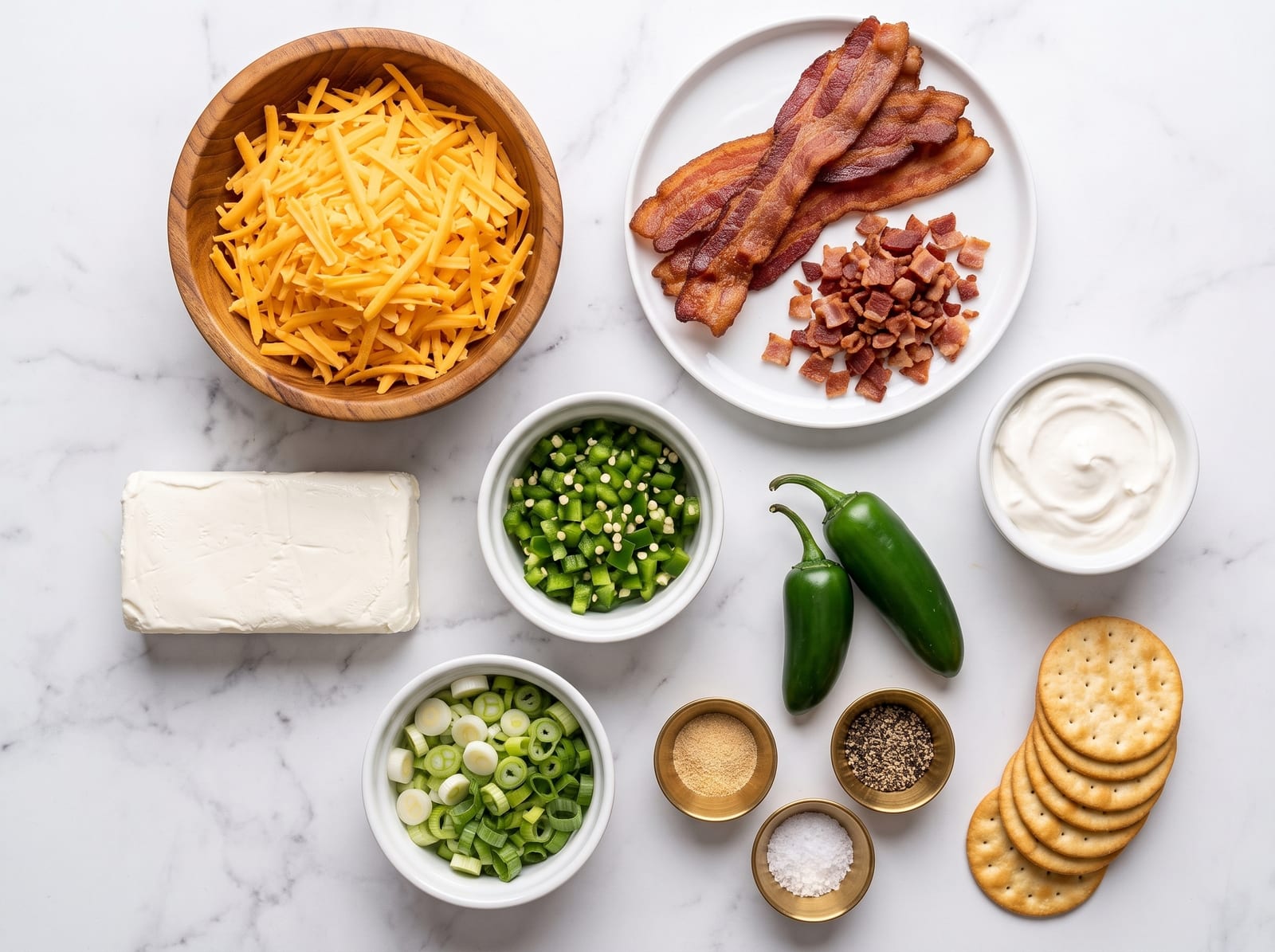 Jalapeño Popper Dip ingredients