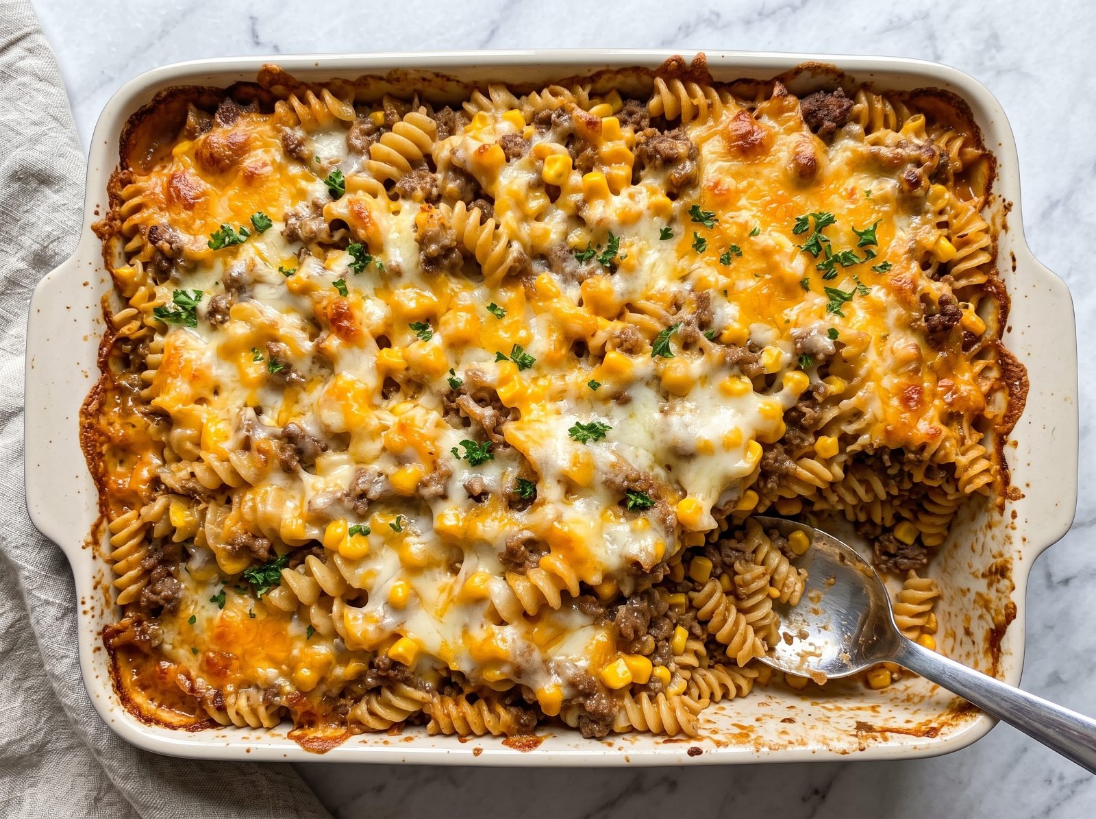 Loaded Cheddar Ranch Beef Pasta Bake — step 8