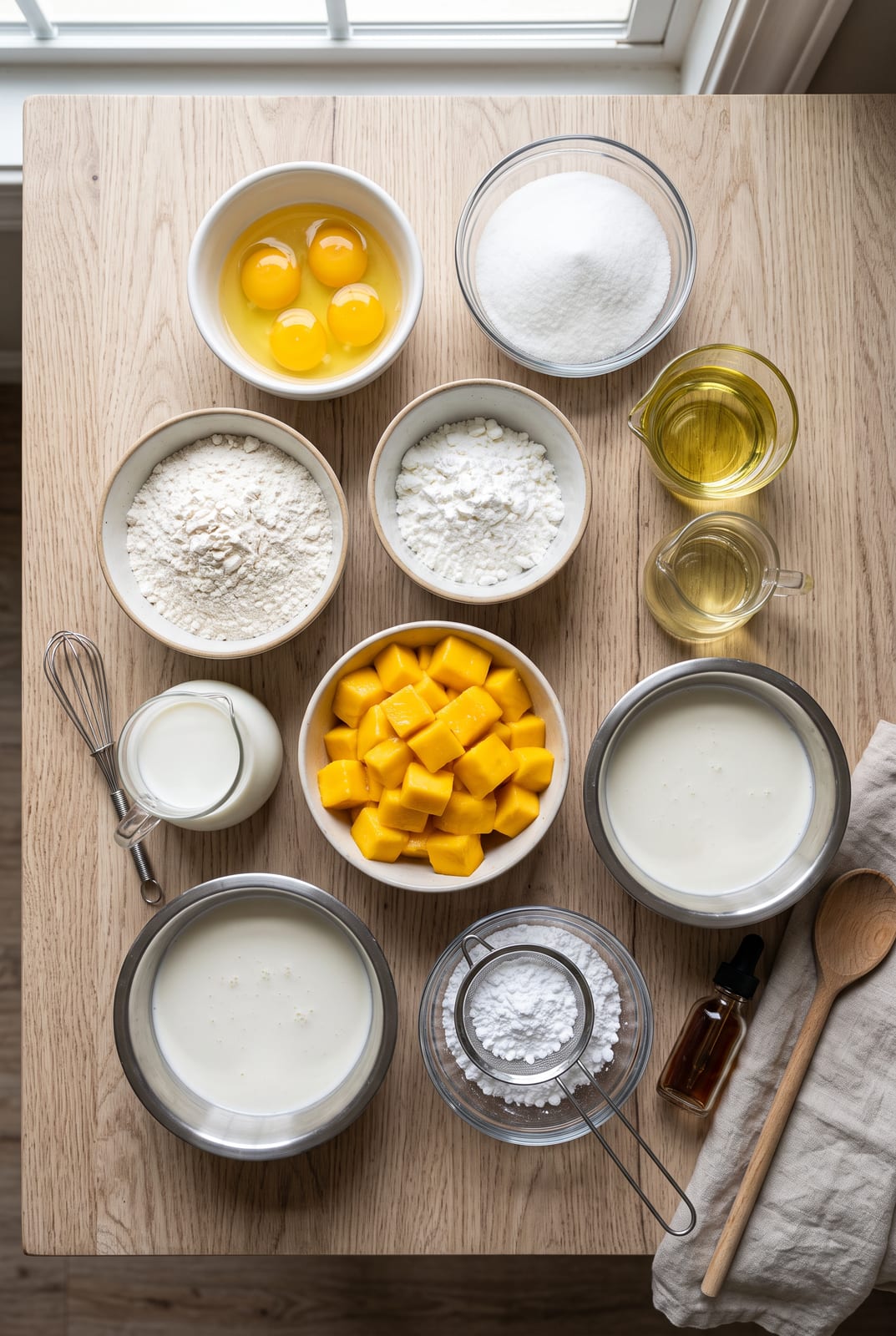 Mango Chantilly Swiss Roll ingredients