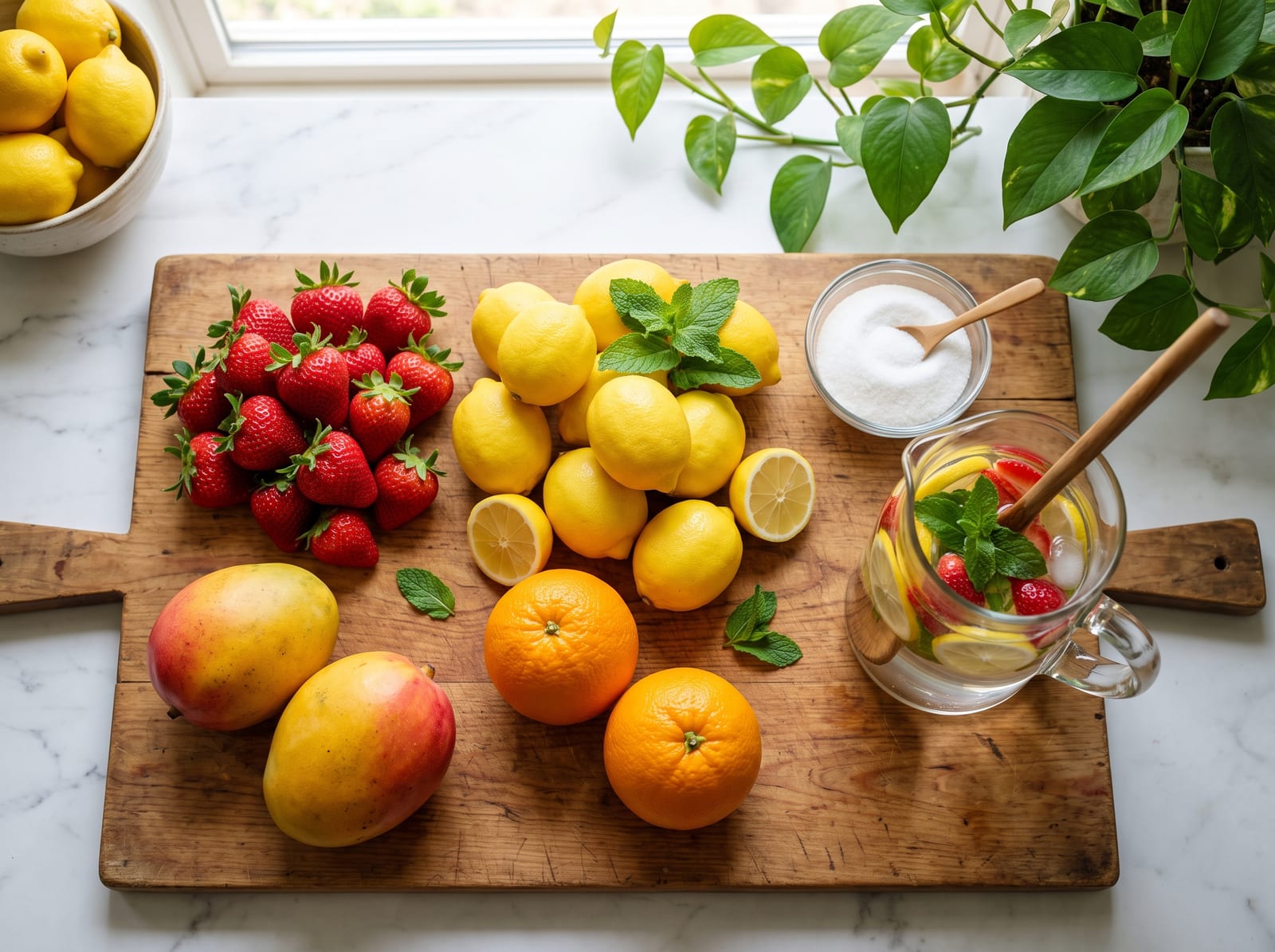 Mango Strawberry Orange Lemonade | Fresh Tropical Summer Drink ππ₯π ingredients
