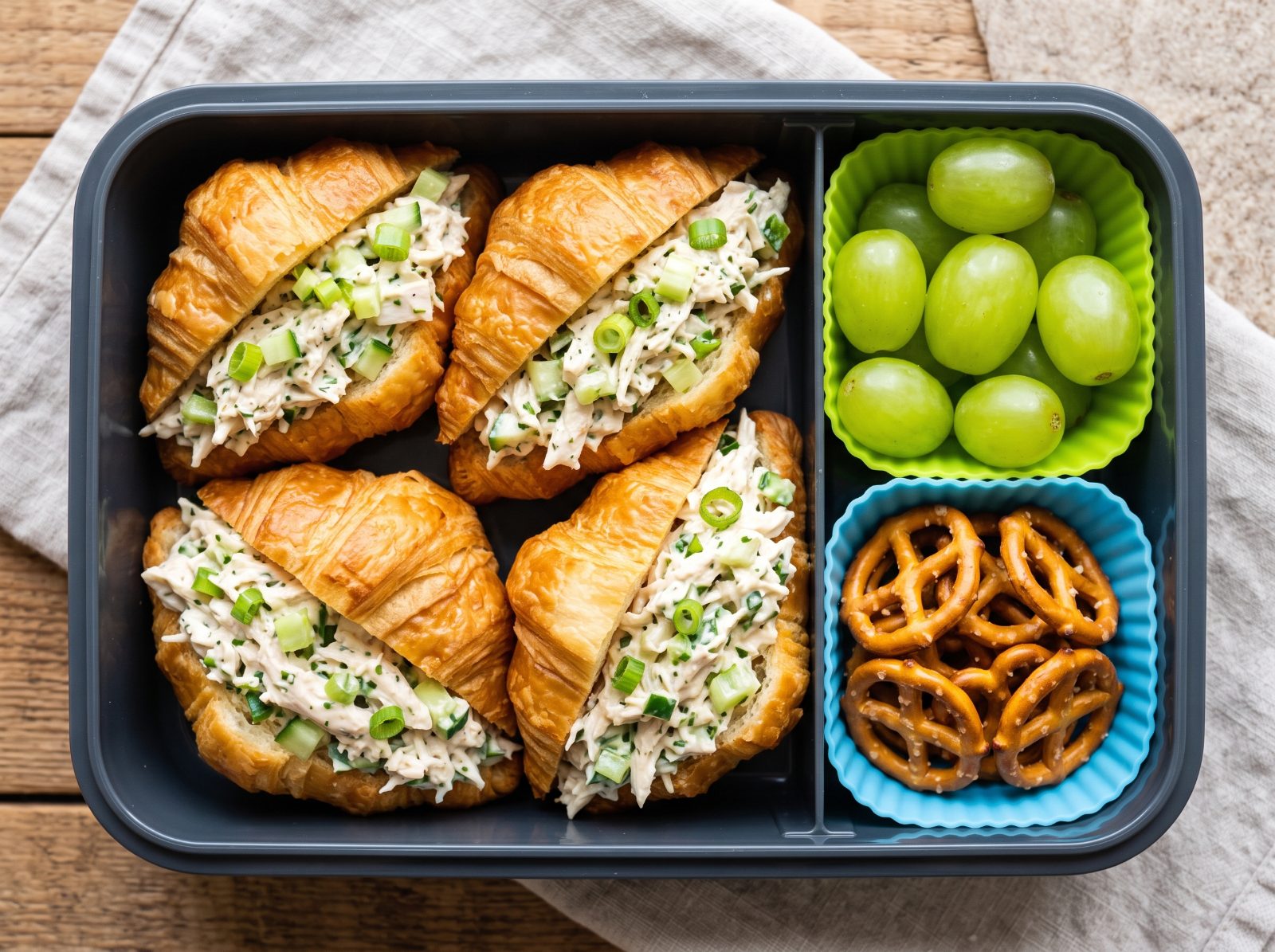 Mini Croissant Chicken Salad Bento Box ingredients