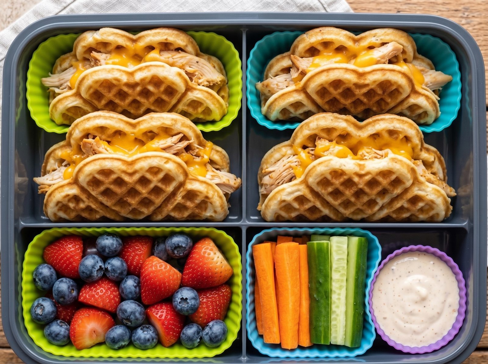 Mini Waffle Chicken Taco Bento Box ingredients