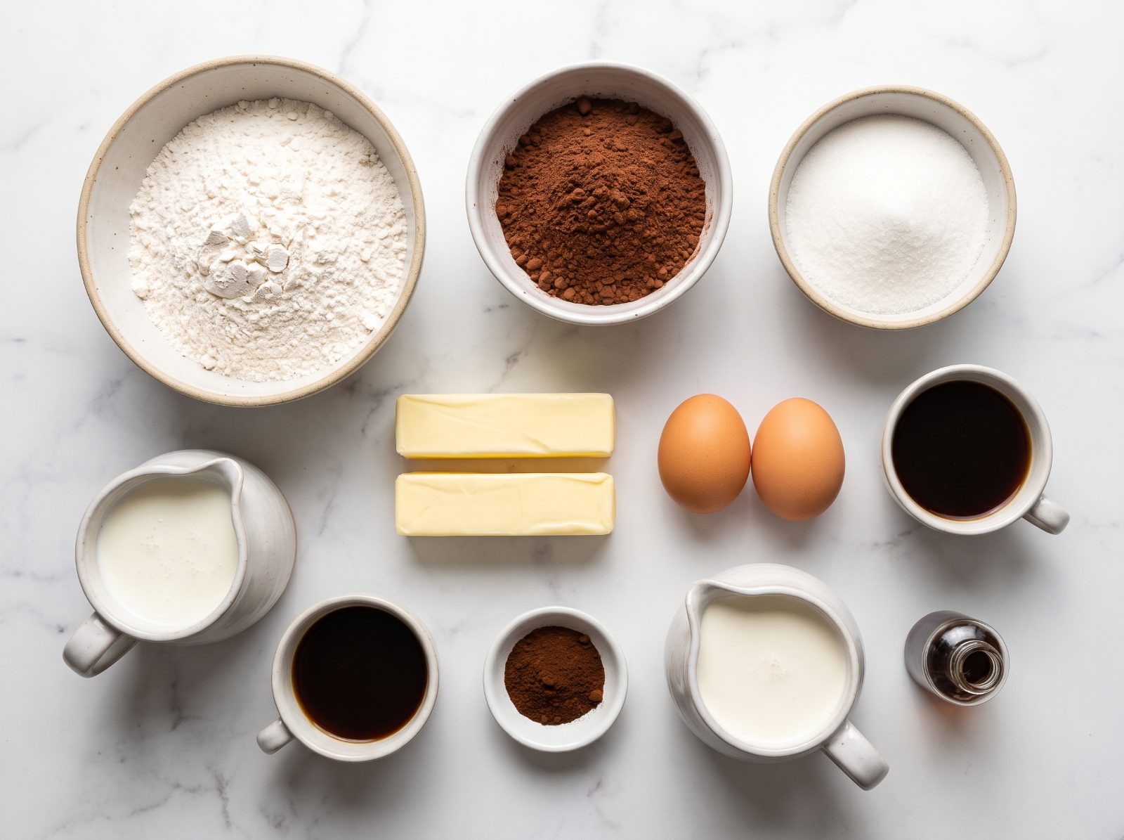 Mocha Chocolate Cake ingredients