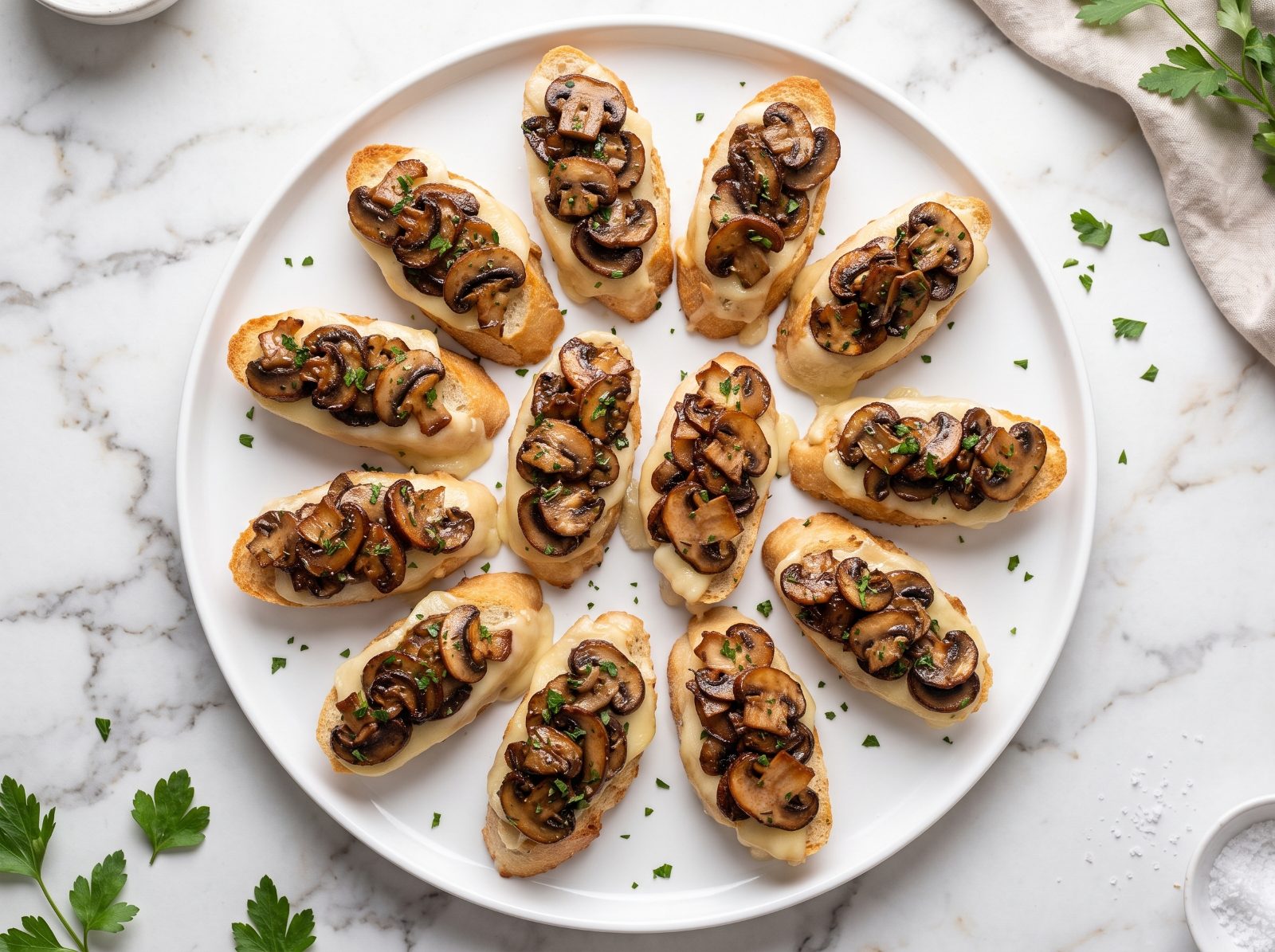 Mushroom Brie Crostini — step 7