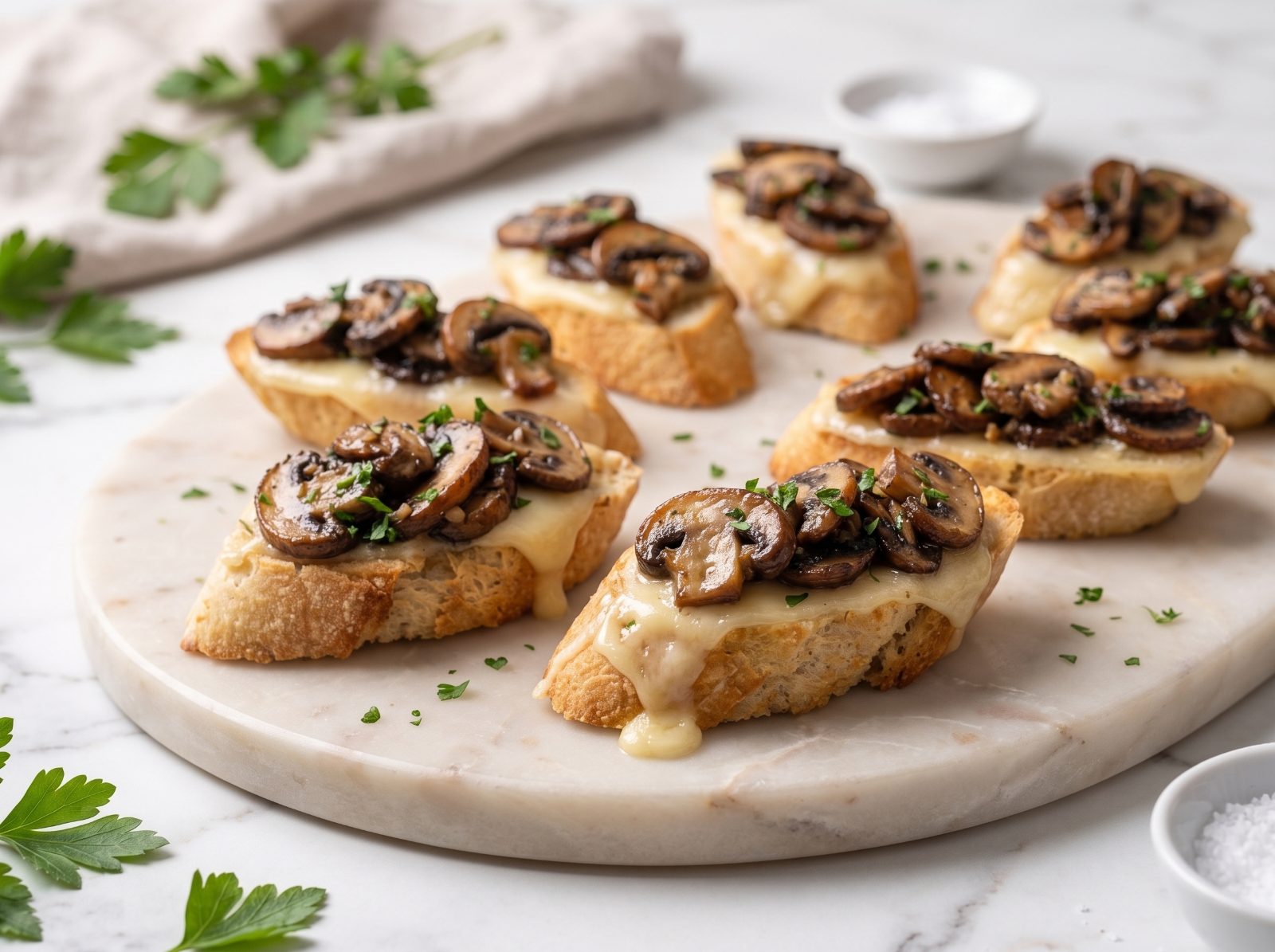 Mushroom Brie Crostini — step 8
