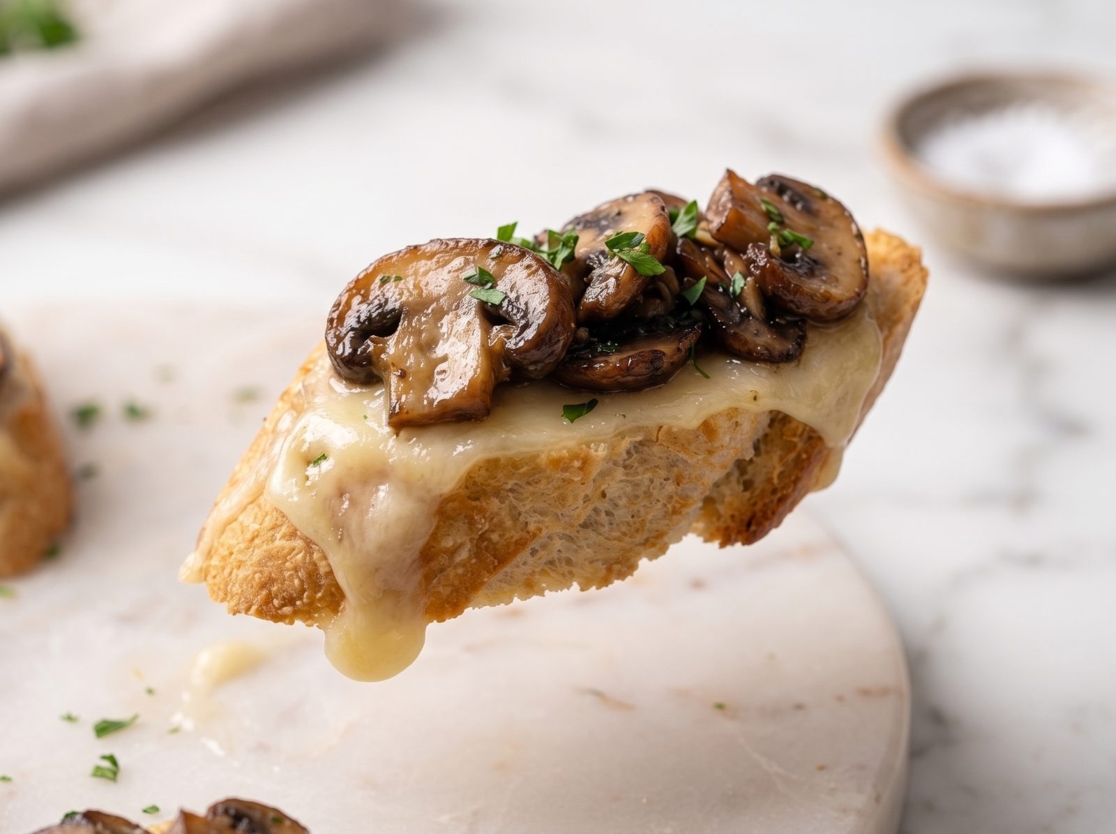 Mushroom Brie Crostini — step 9